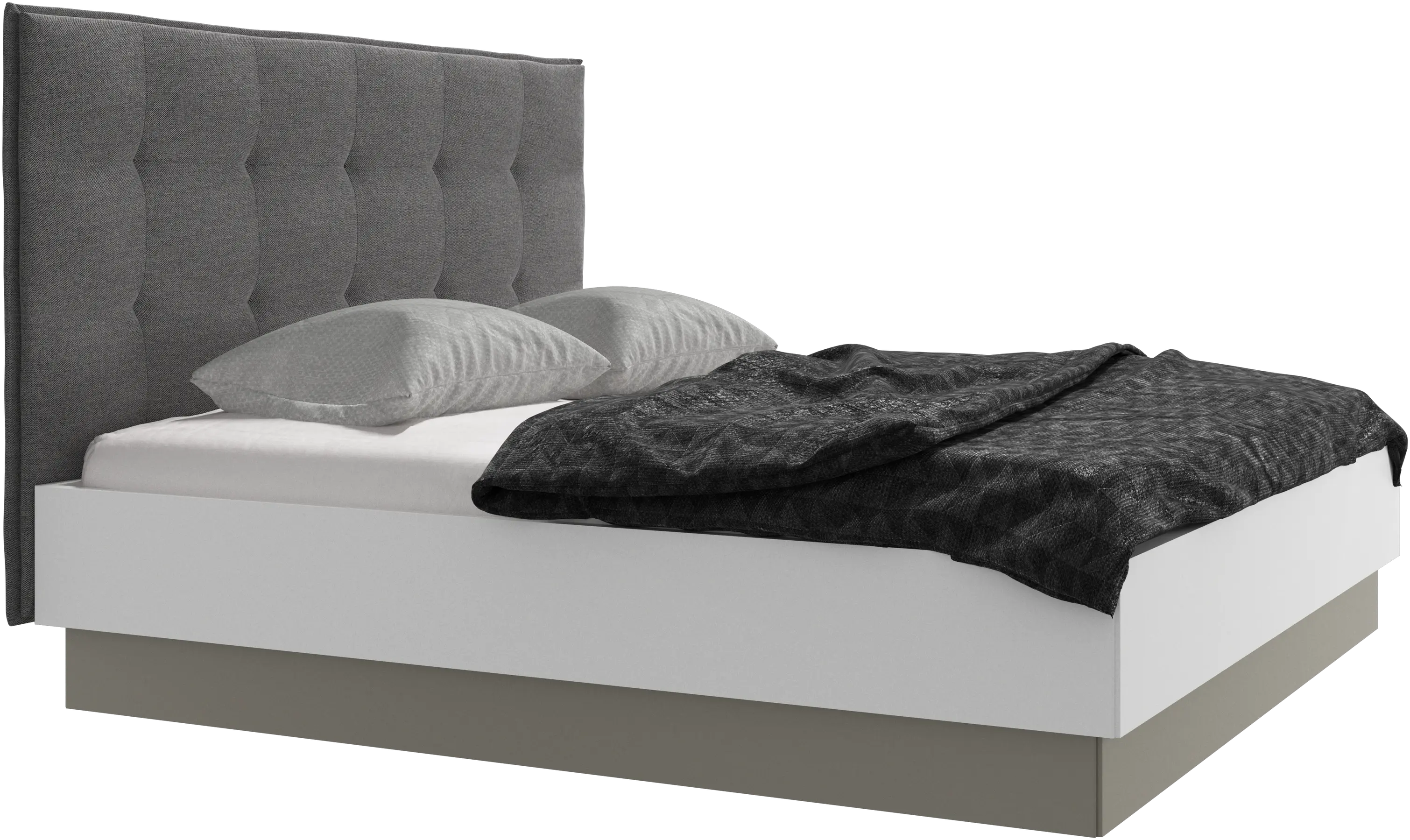 Cama con canapé Lugano, estructura elevable y tablado, no incluye colchón