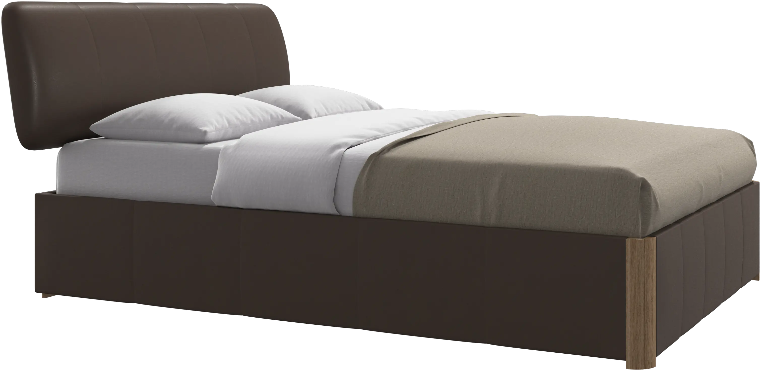 Element bed, bed-mounted headboard, with slats, excl. mattress