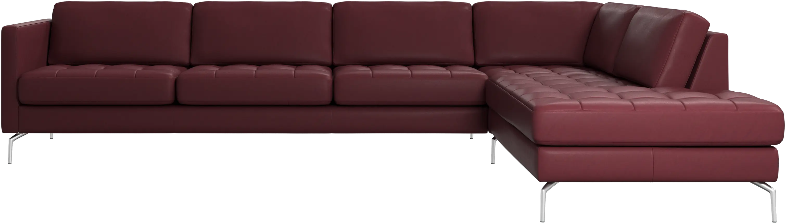 Osaka corner sofa with lounging unit, tufted seat
