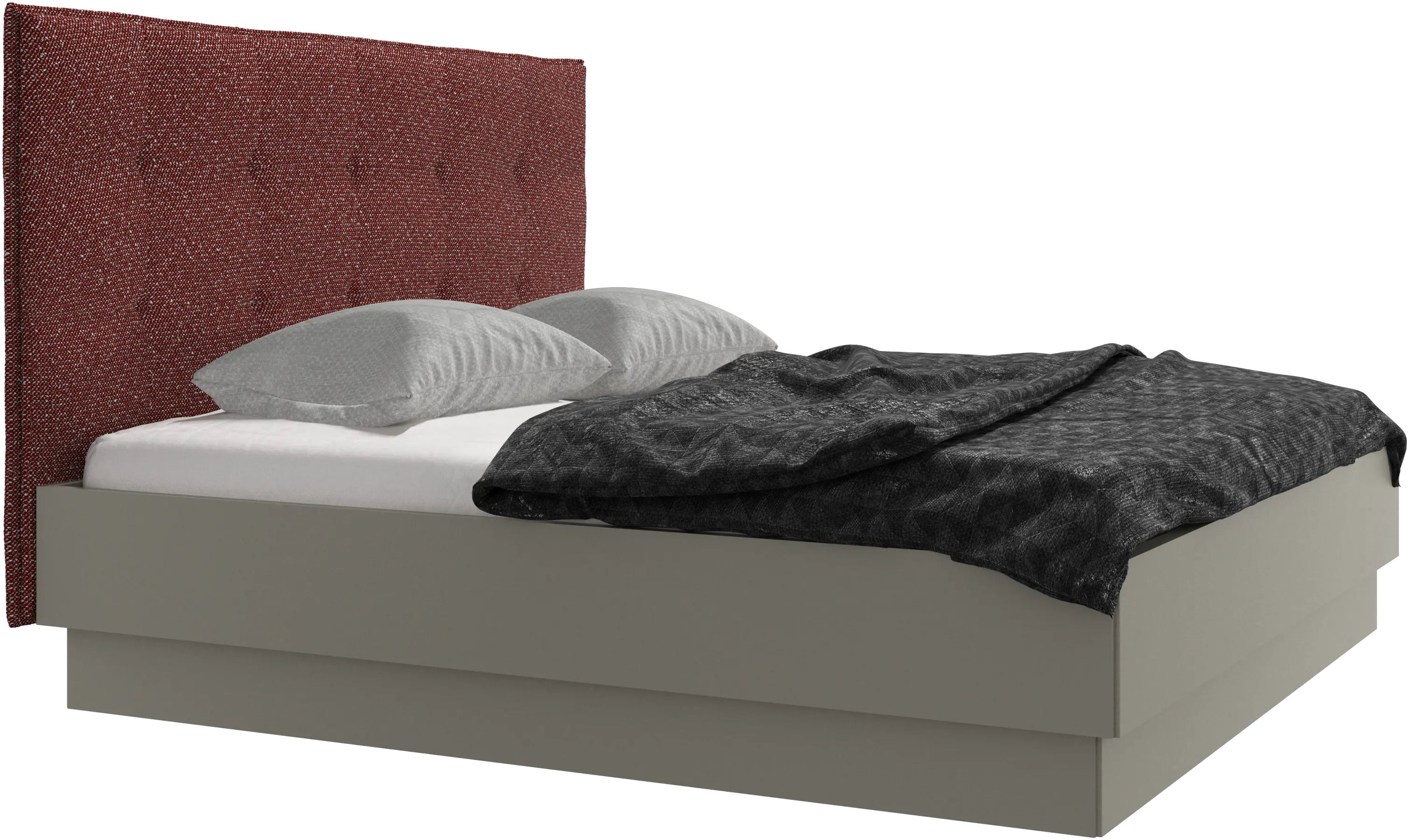 Lugano storage bed with lift-up frame and slats, excl. mattress