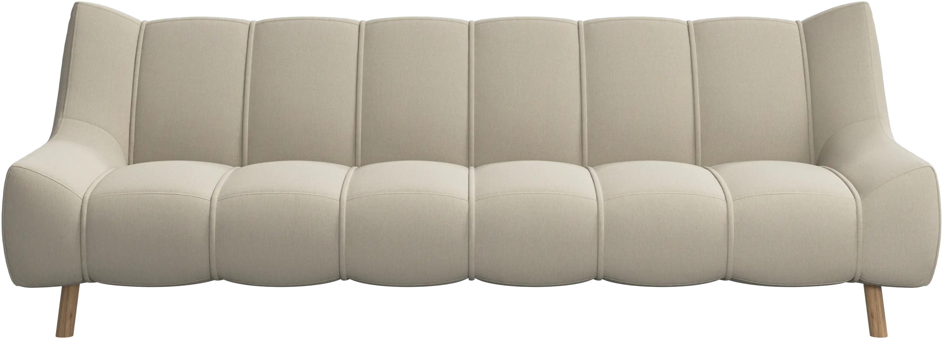 Nawabari 3 seater sofa, wooden leg