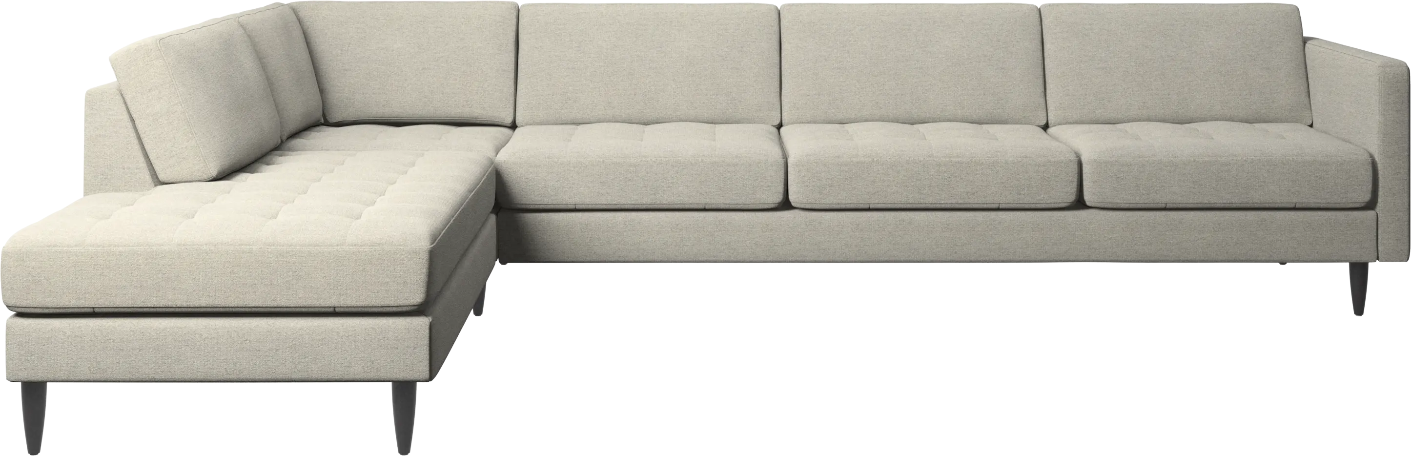 Osaka corner sofa with lounging unit, tufted seat