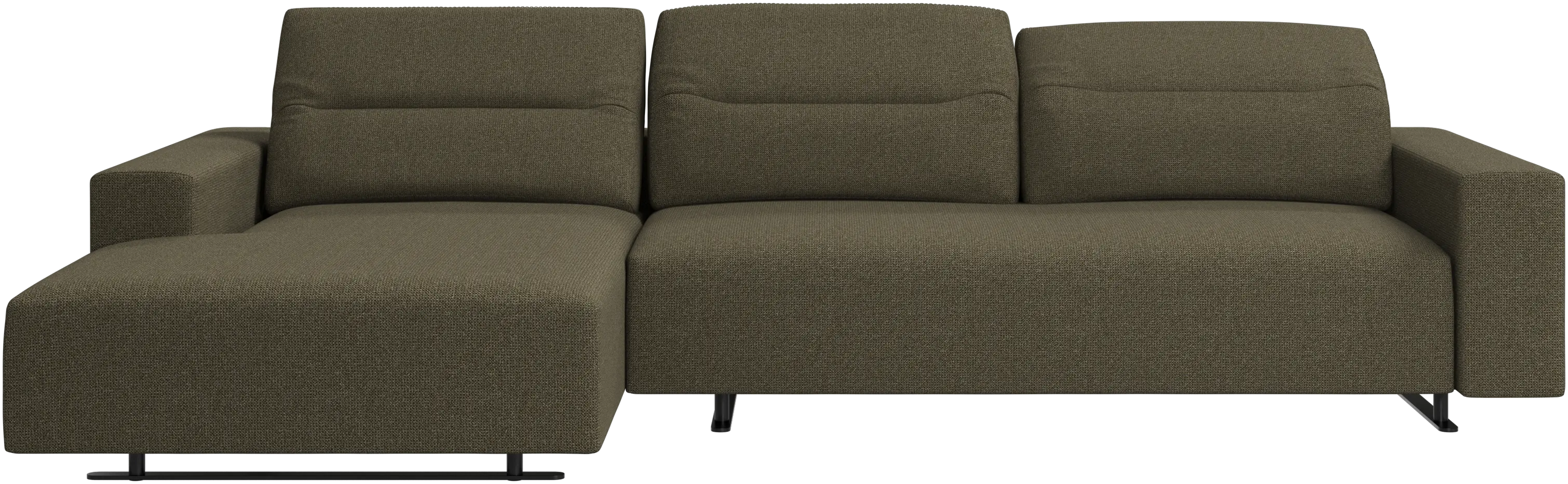 Hampton sofa with adjustable back and resting unit left side