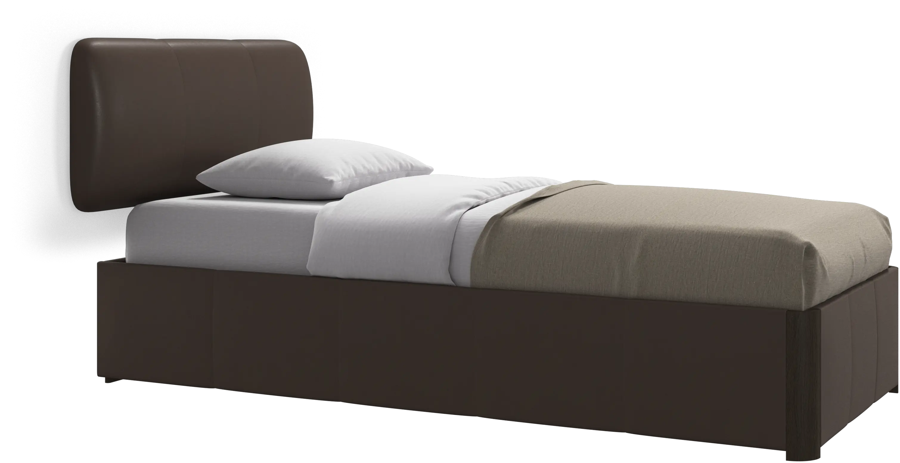 Element bed, wall-mounted headboard, with slats, excl. mattress