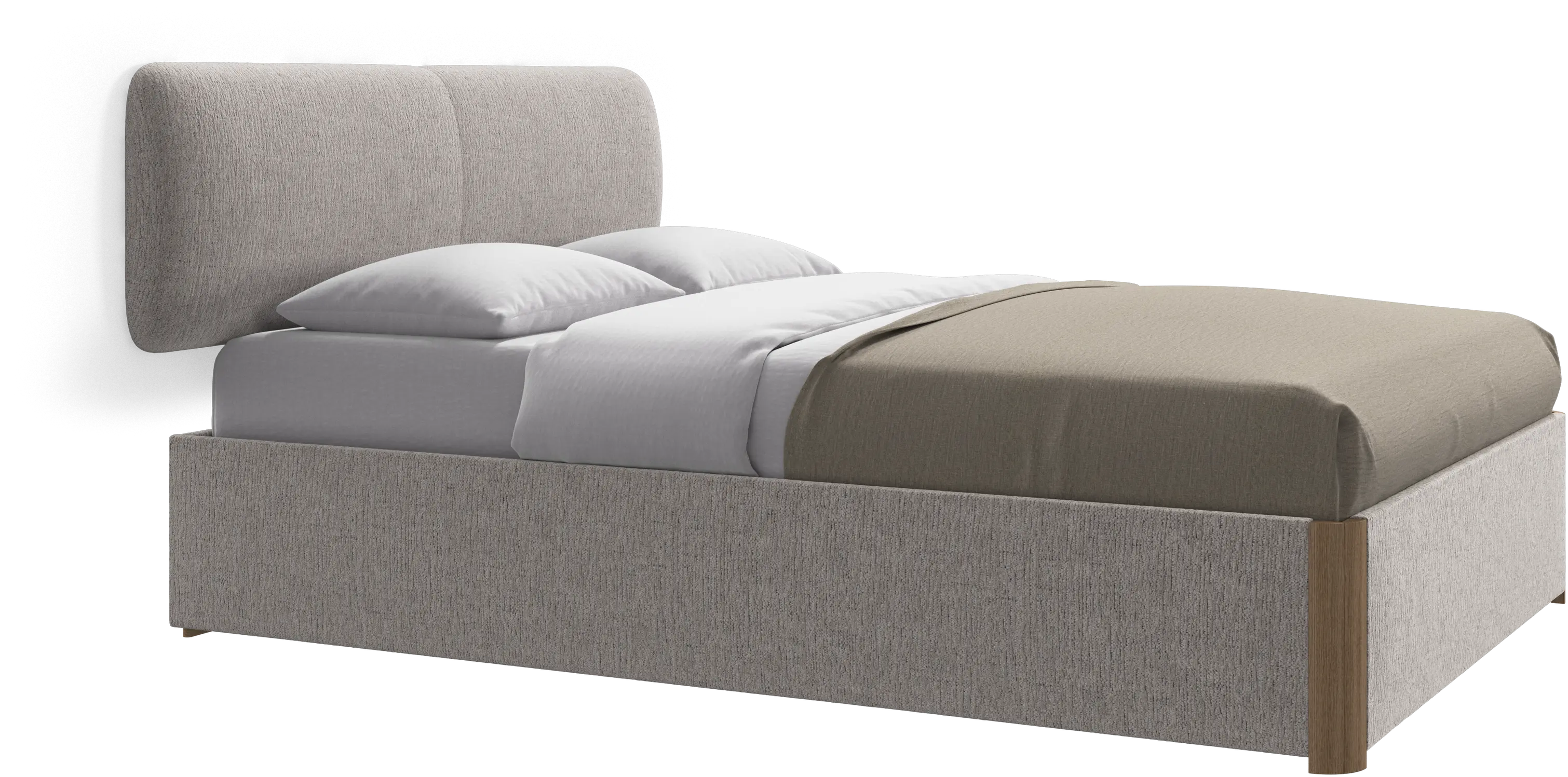 Element bed, wall-mounted headboard, with slats, excl. mattress