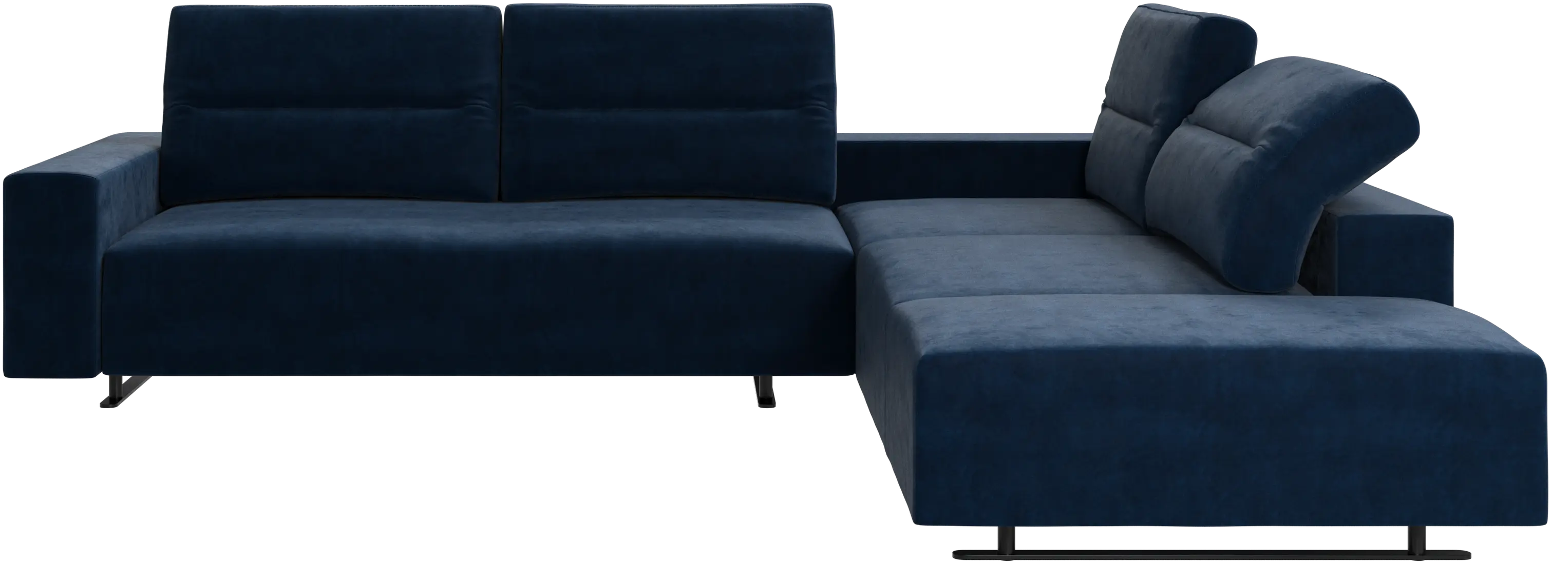 Hampton corner sofa with adjustable back and lounging unit