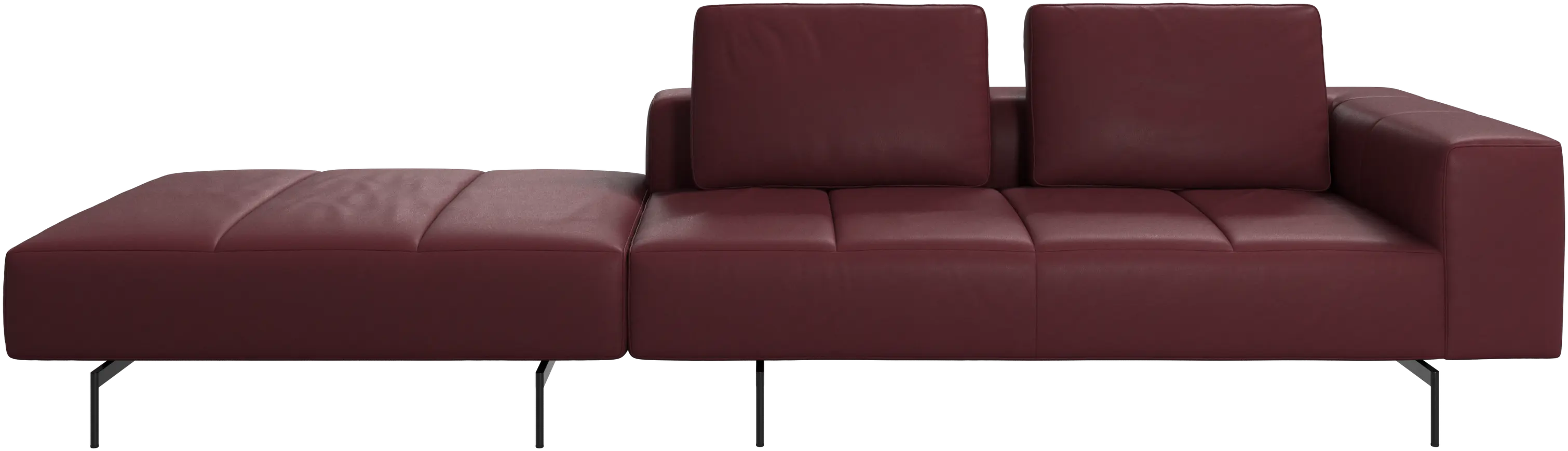 Amsterdam sofa with footstool on left side