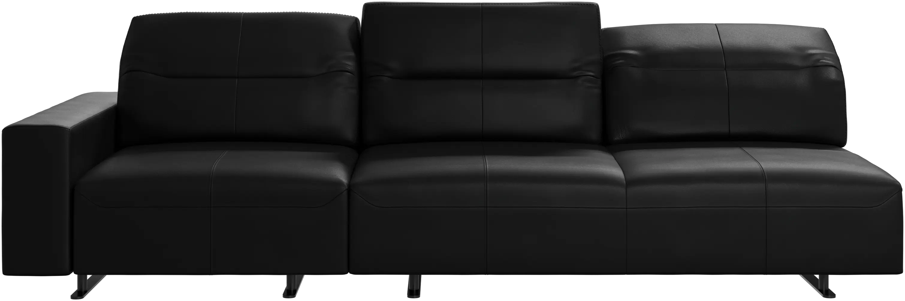 Hampton sofa with adjustable back and storage on the left side