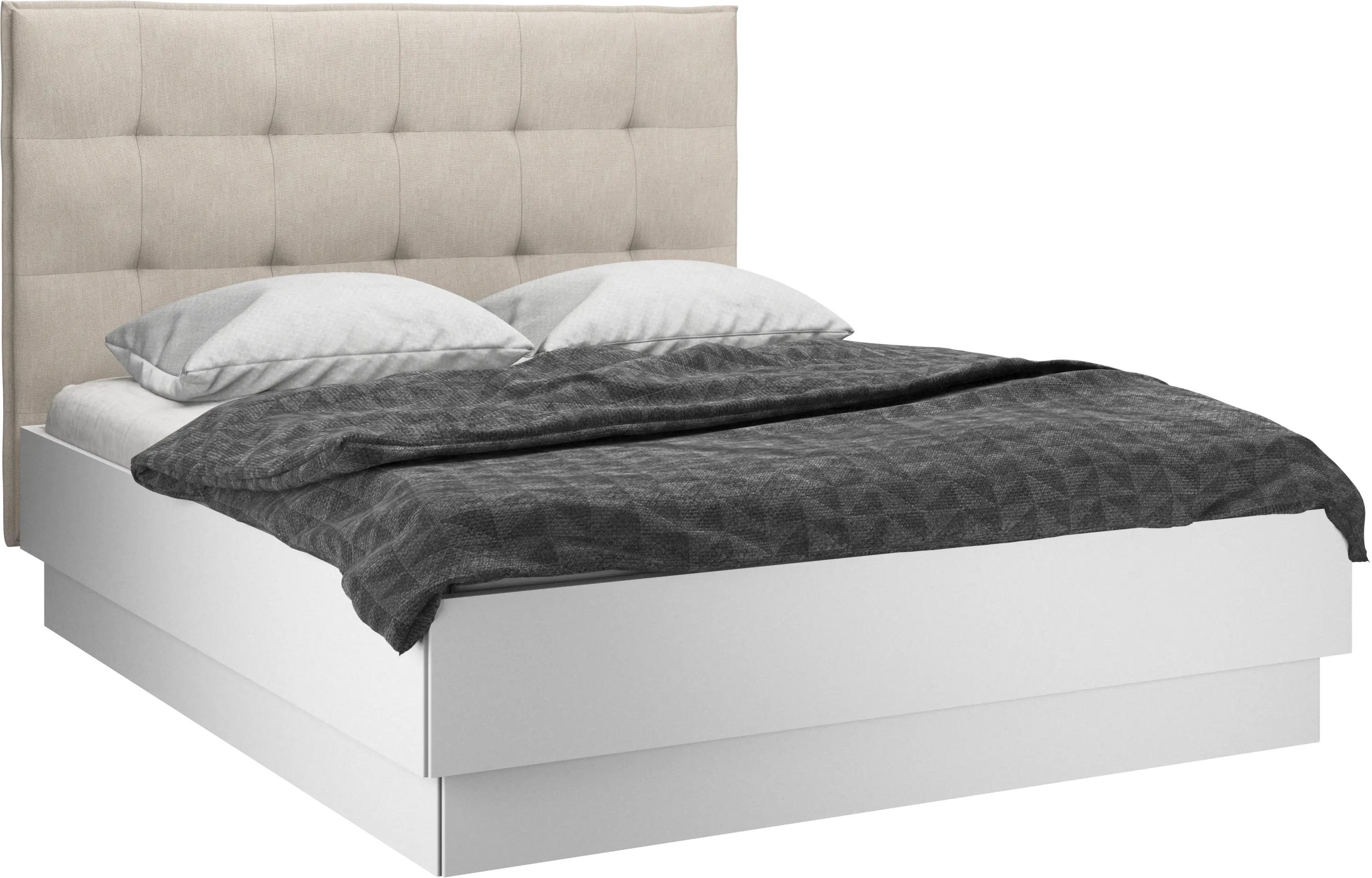 Lugano storage bed with lift-up frame and slats, excl. mattress