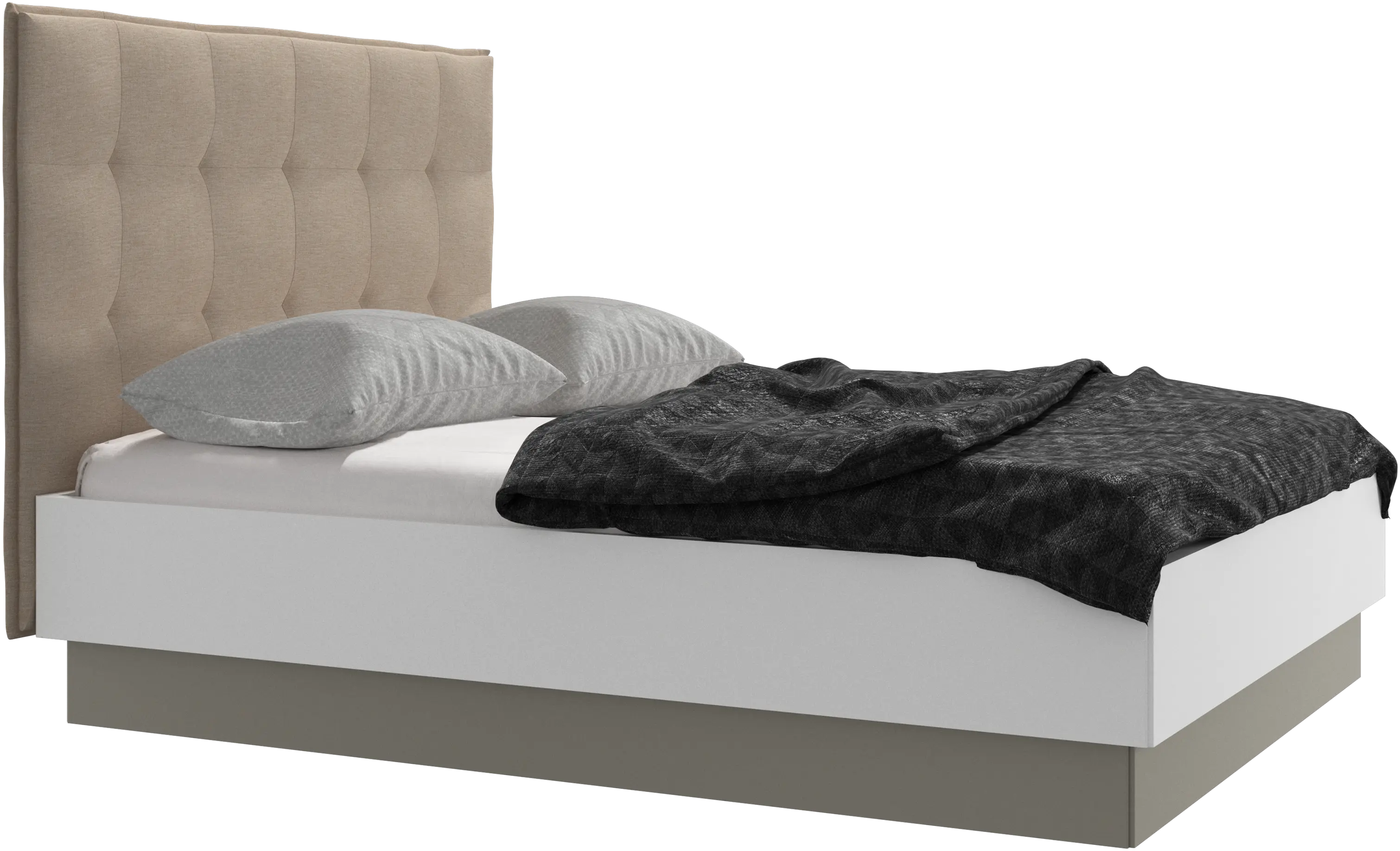 Lugano storage bed with lift-up frame and slats, excl. mattress