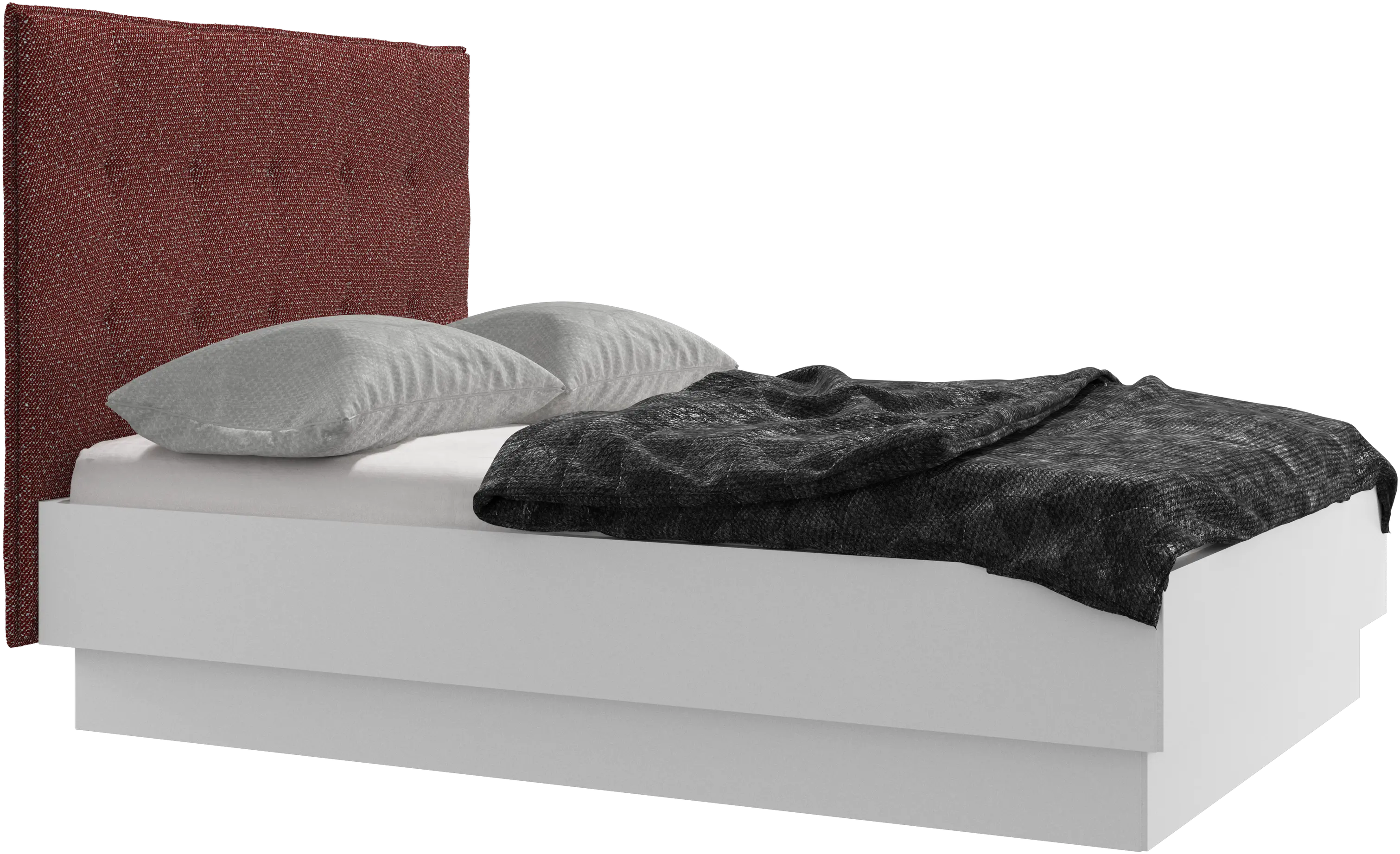 Lugano storage bed with lift-up frame and slats, excl. mattress
