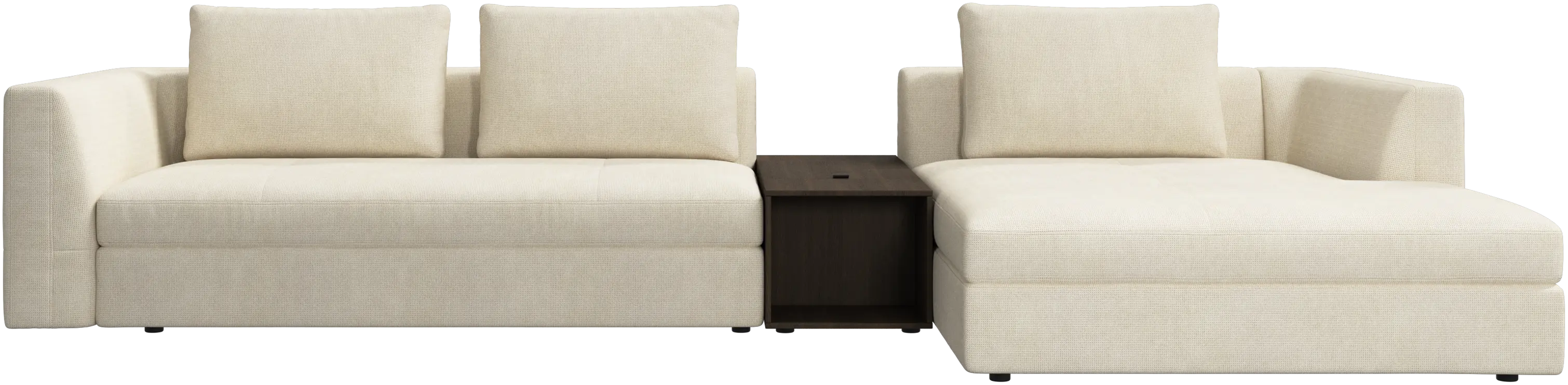 Bergamo chaise longue sofa with storage
