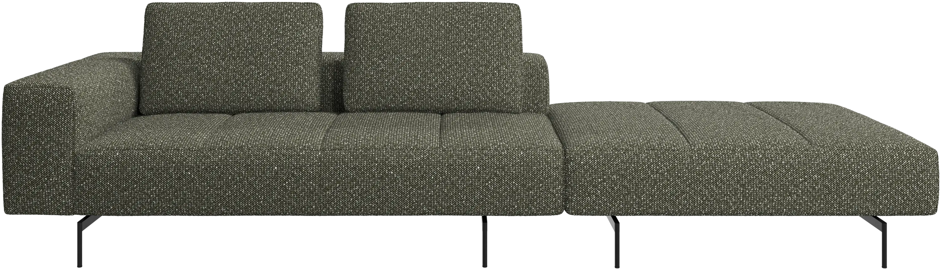 Amsterdam sofa with footstool on right side