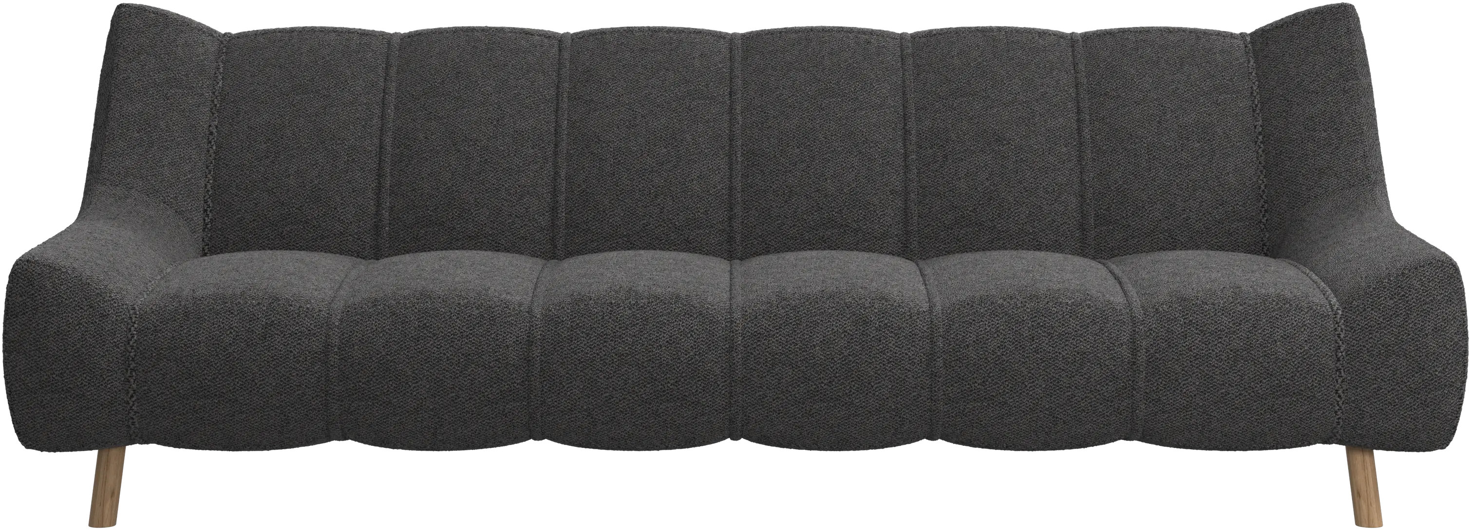 Sofá Nawabari de 3 plazas, pierna de madera