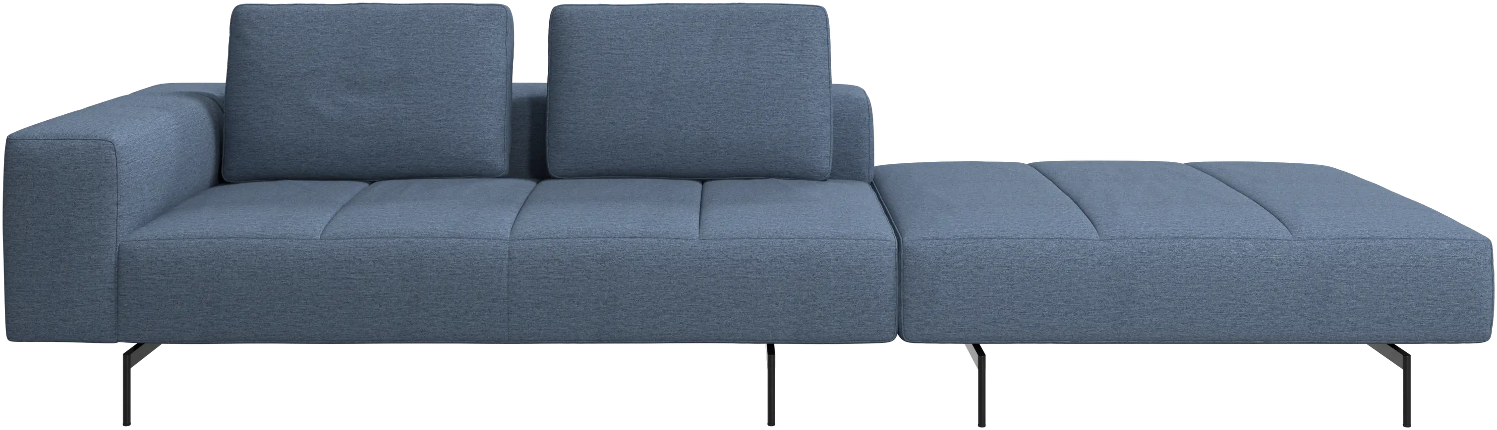 Amsterdam sofa with footstool on right side