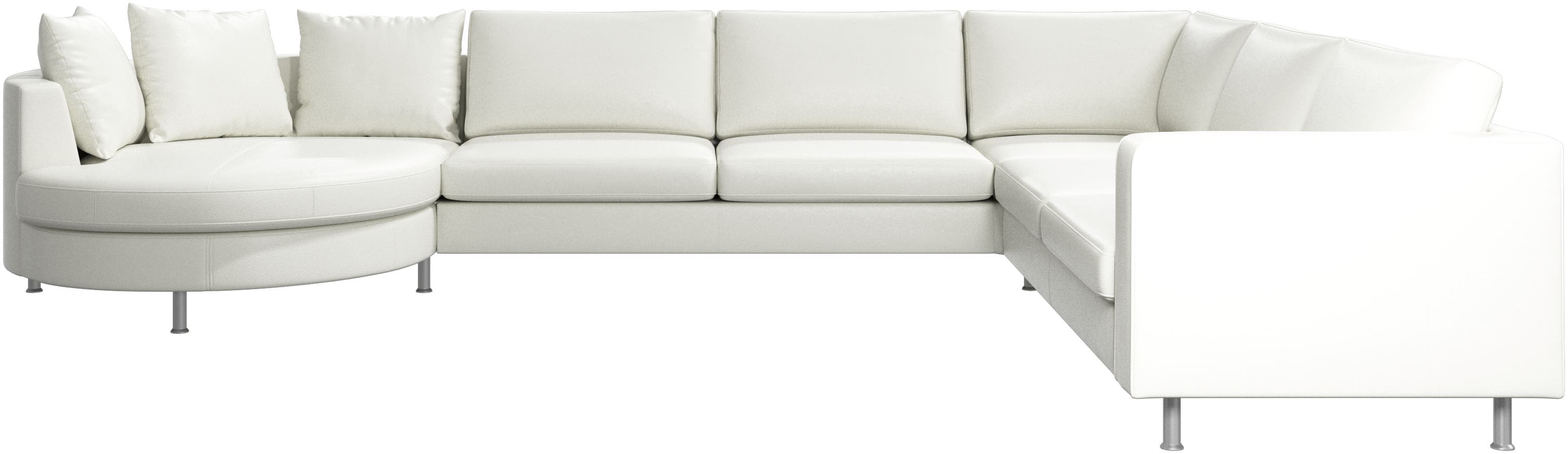 Indivi corner sofa with round resting unit