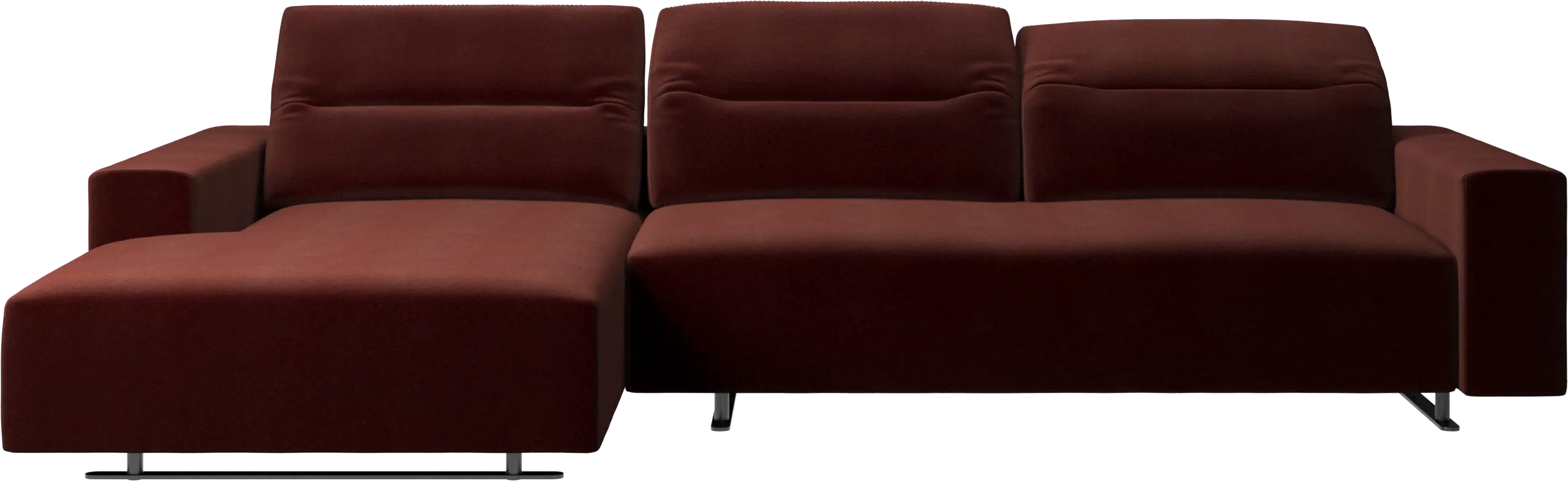 Hampton sofa with adjustable back and resting unit left side