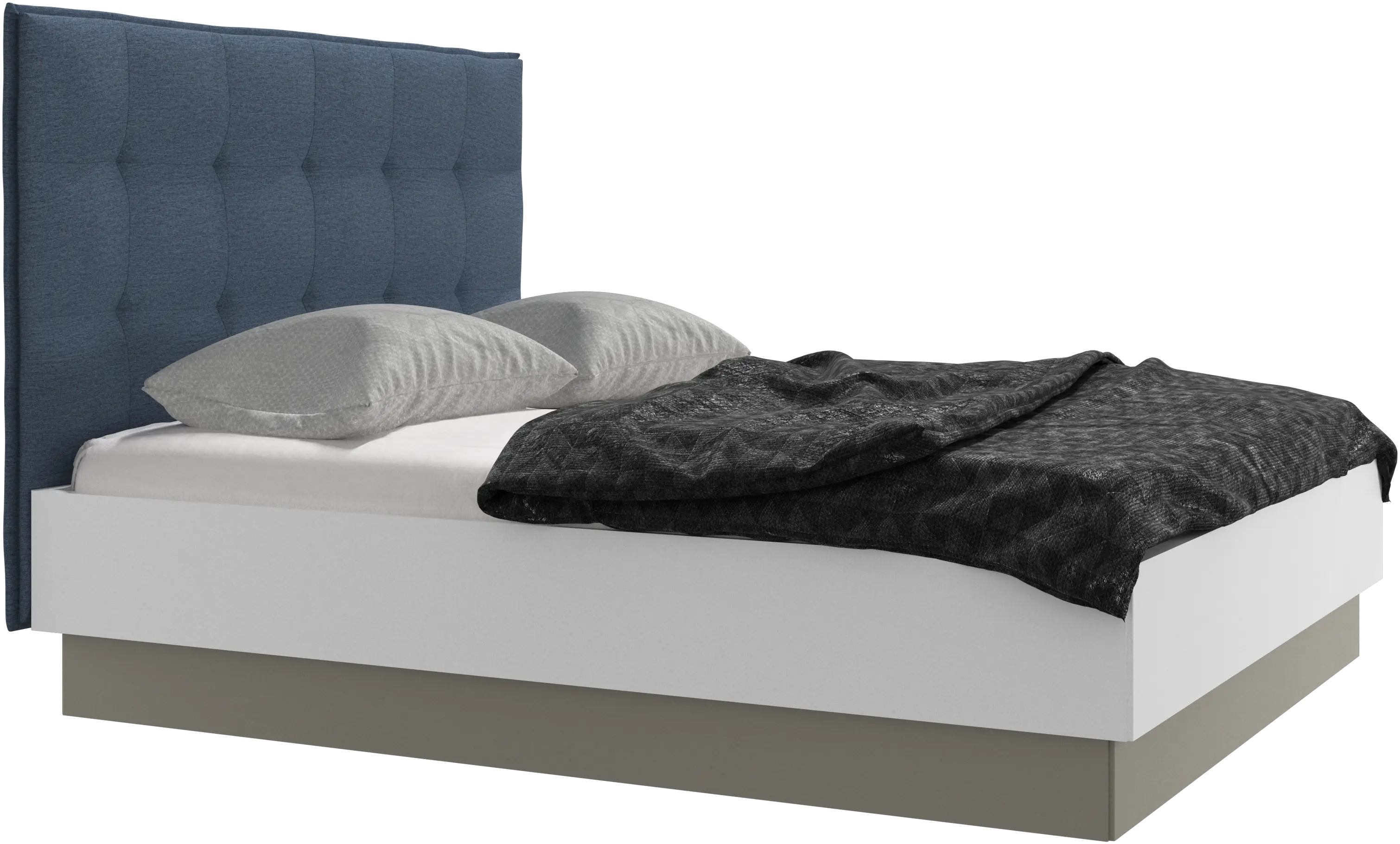 Lugano storage bed with lift-up frame and slats, excl. mattress