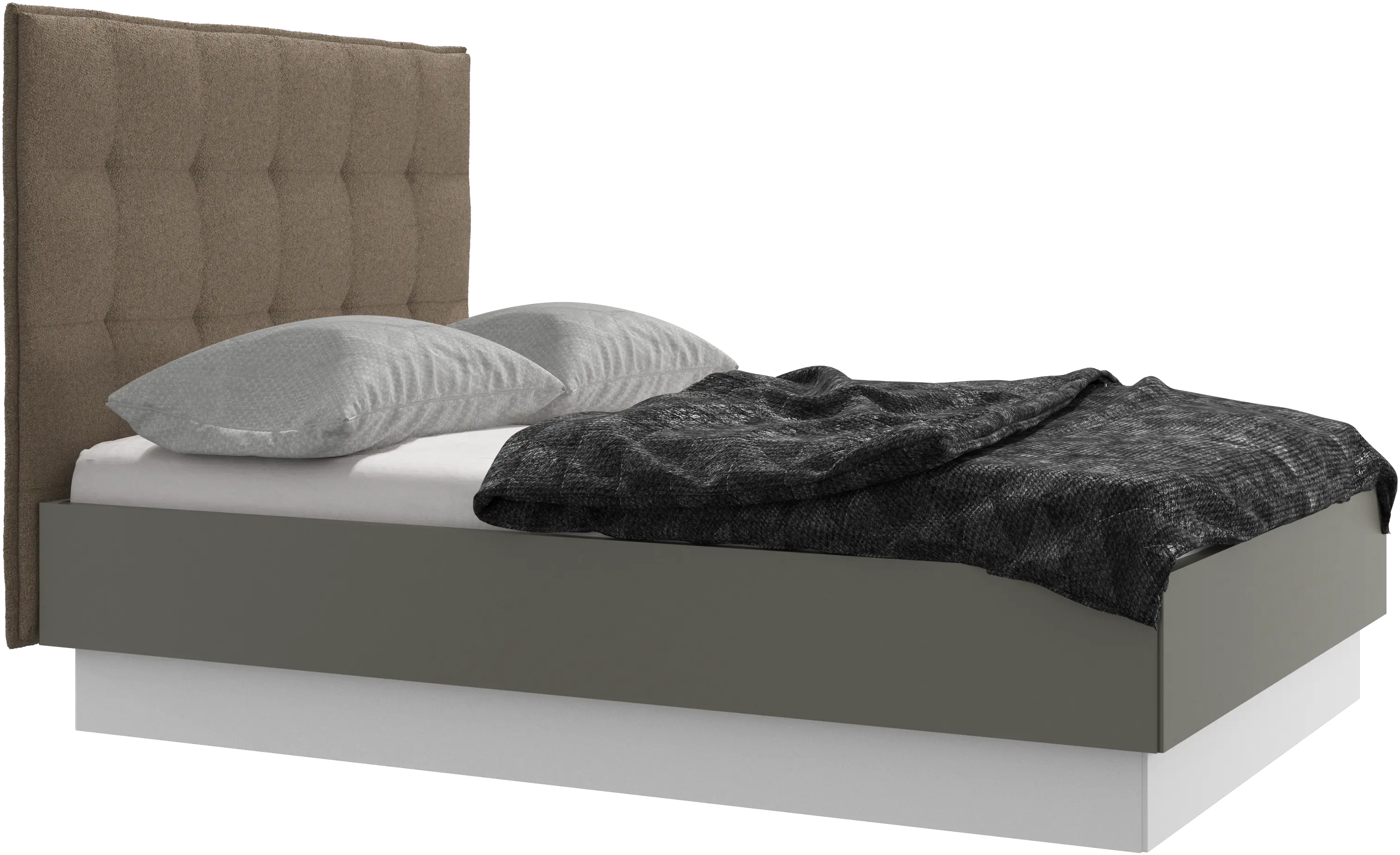 Lugano storage bed with lift-up frame and slats, excl. mattress