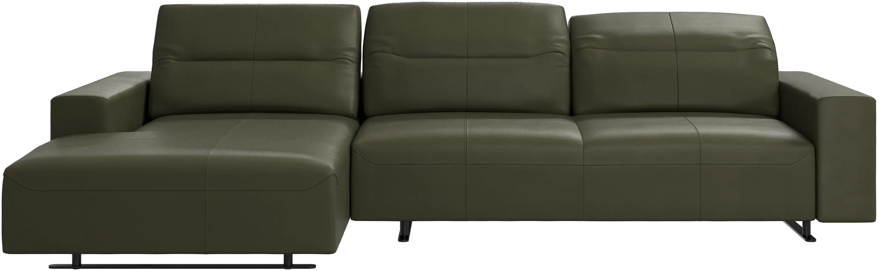 Hampton sofa with adjustable back and resting unit left side