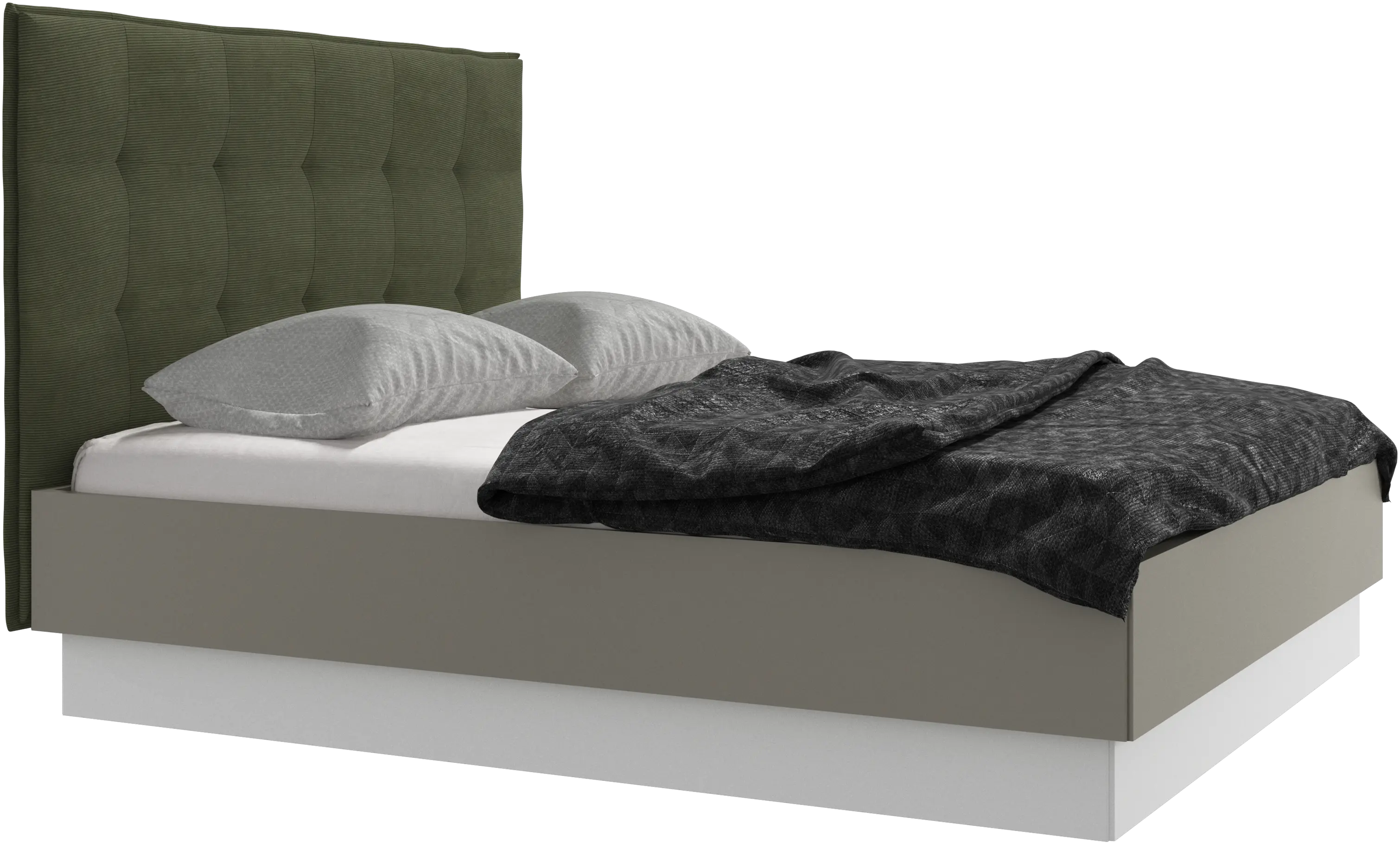 Lugano storage bed with lift-up frame and slats, excl. mattress