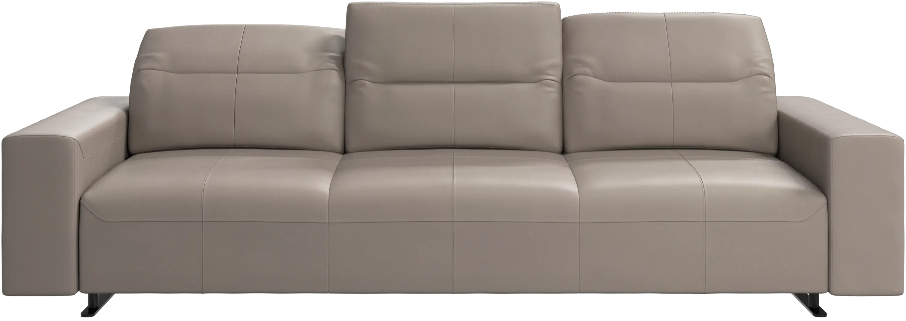 Hampton sofa with adjustable back and storage on the right side