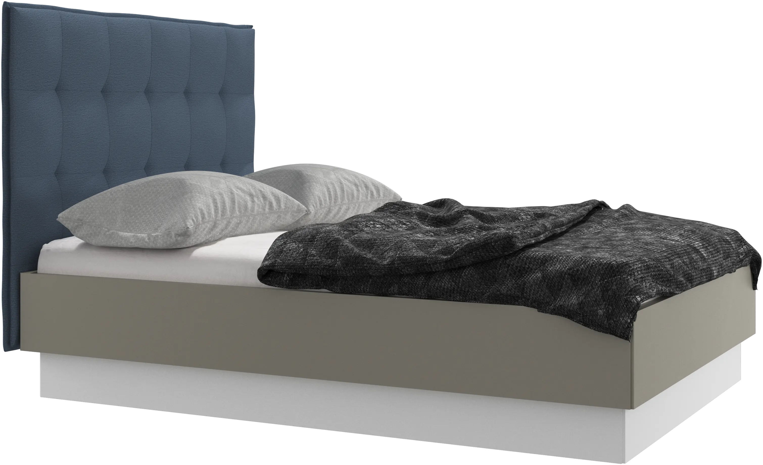 Lugano storage bed with lift-up frame and slats, excl. mattress
