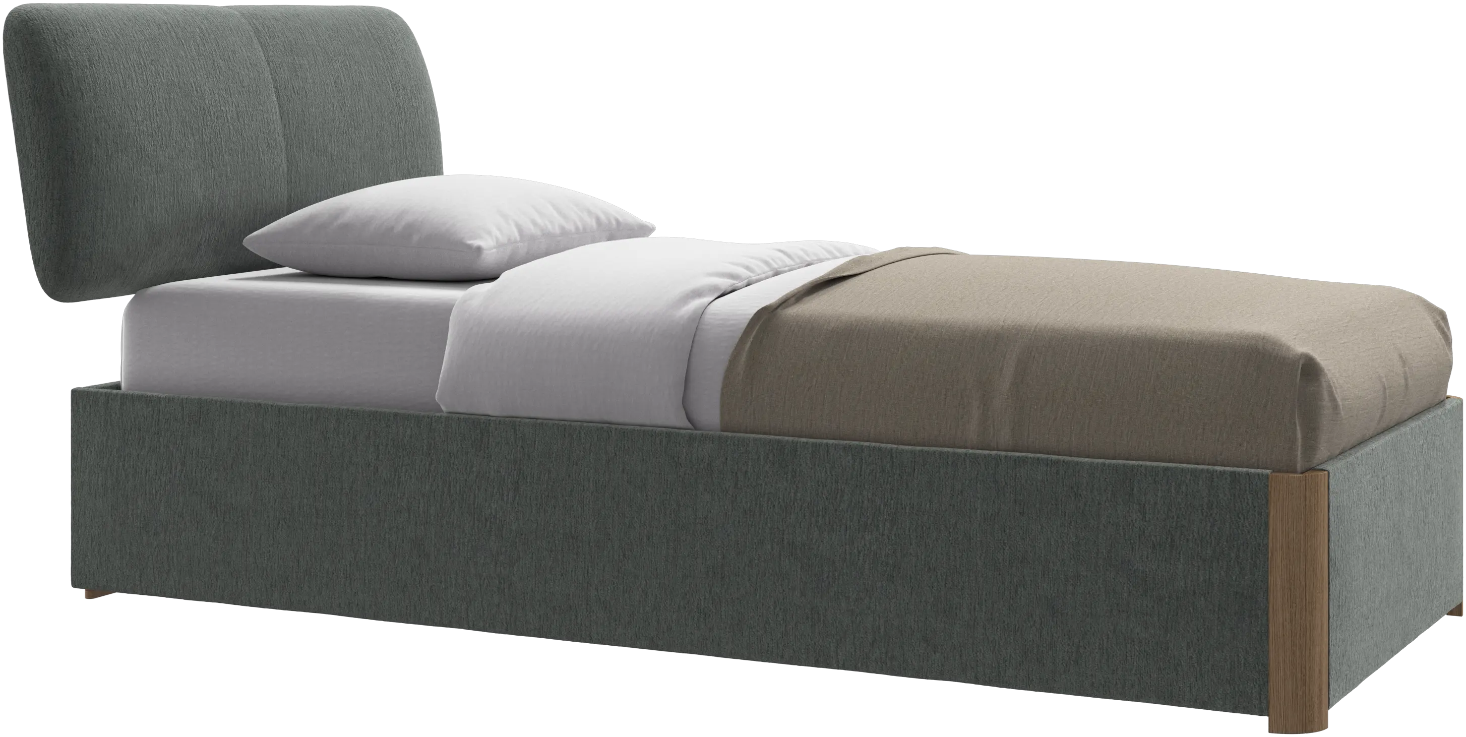 Element bed, bed-mounted headboard, with slats, excl. mattress