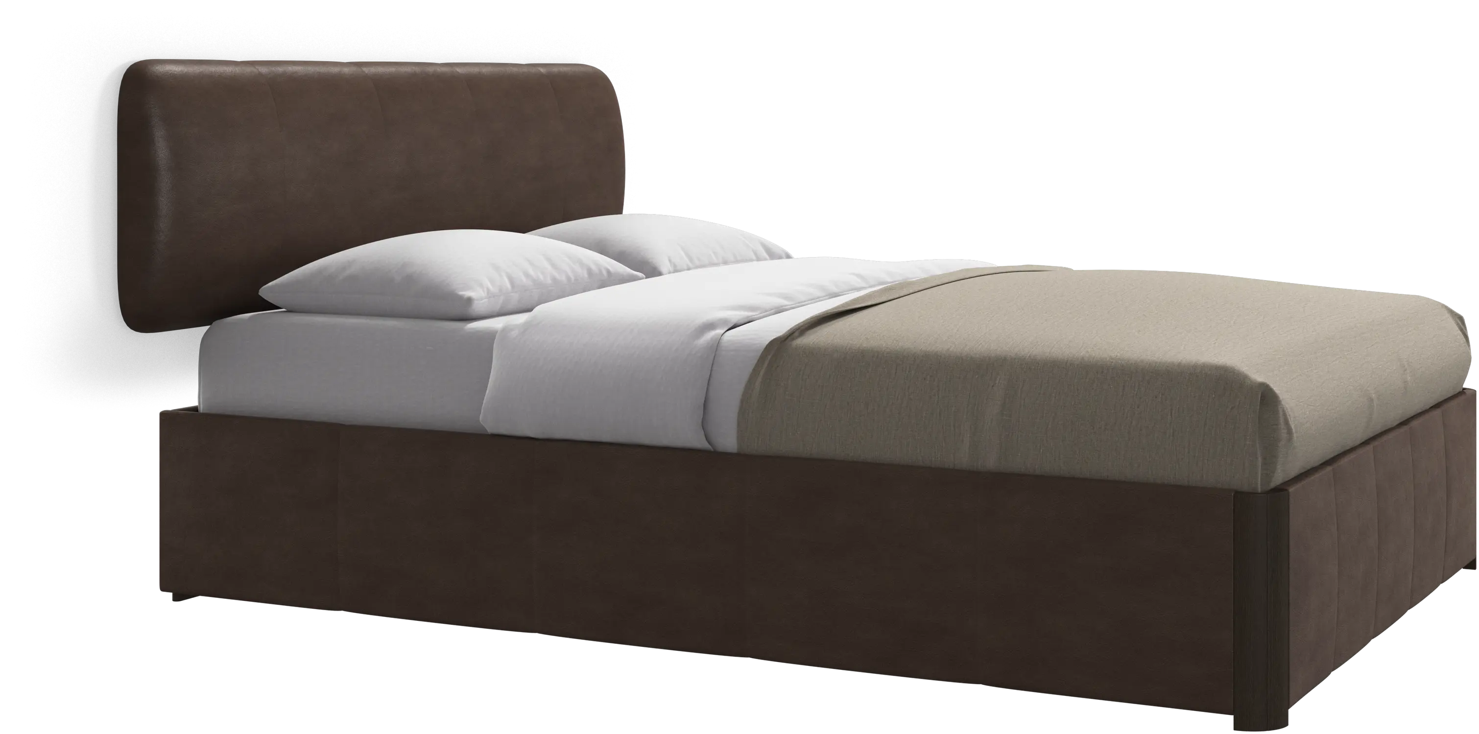 Element bed, wall-mounted headboard, with slats, excl. mattress