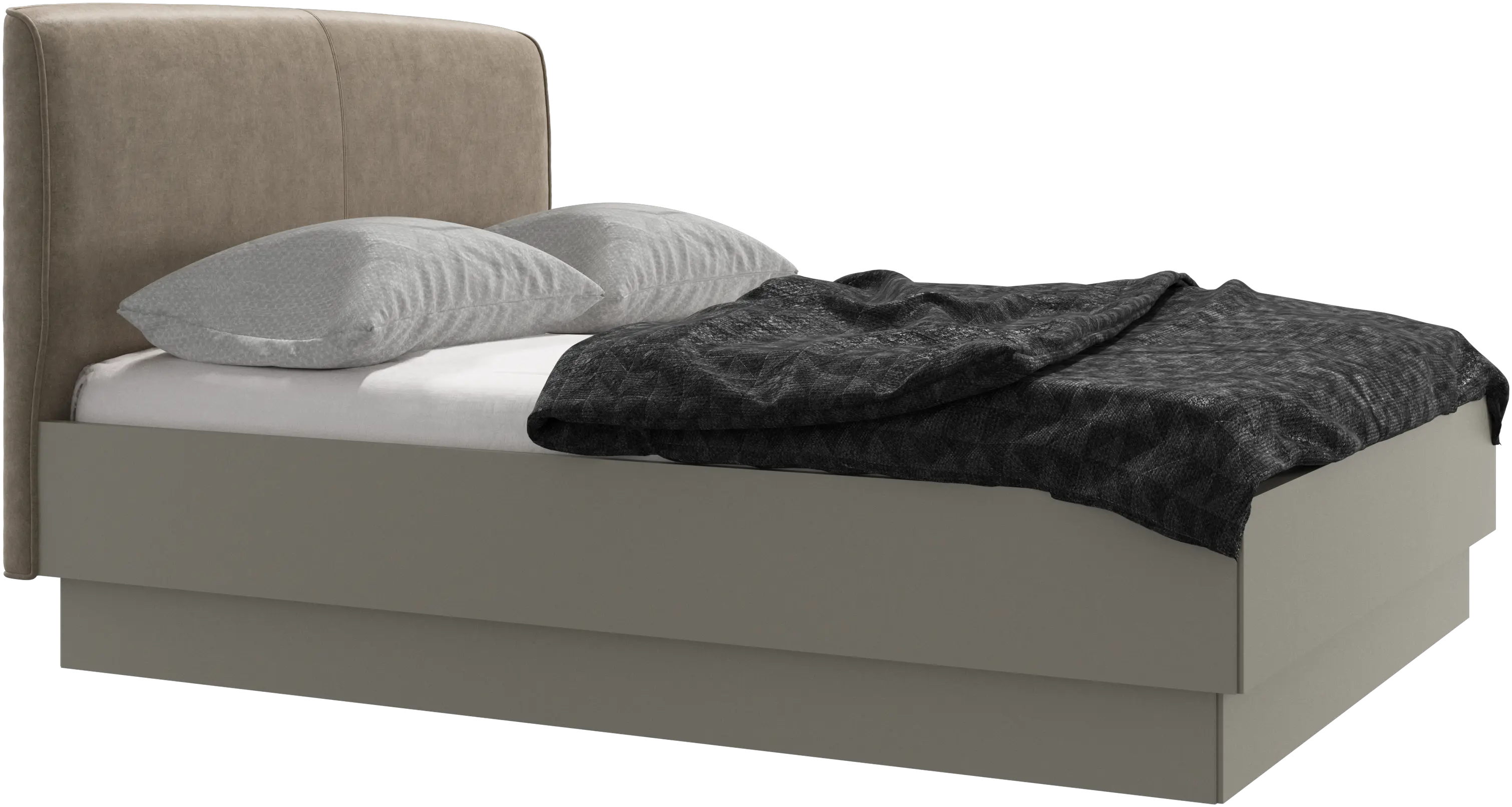 Houston, gepolstertes bett mit stauraum