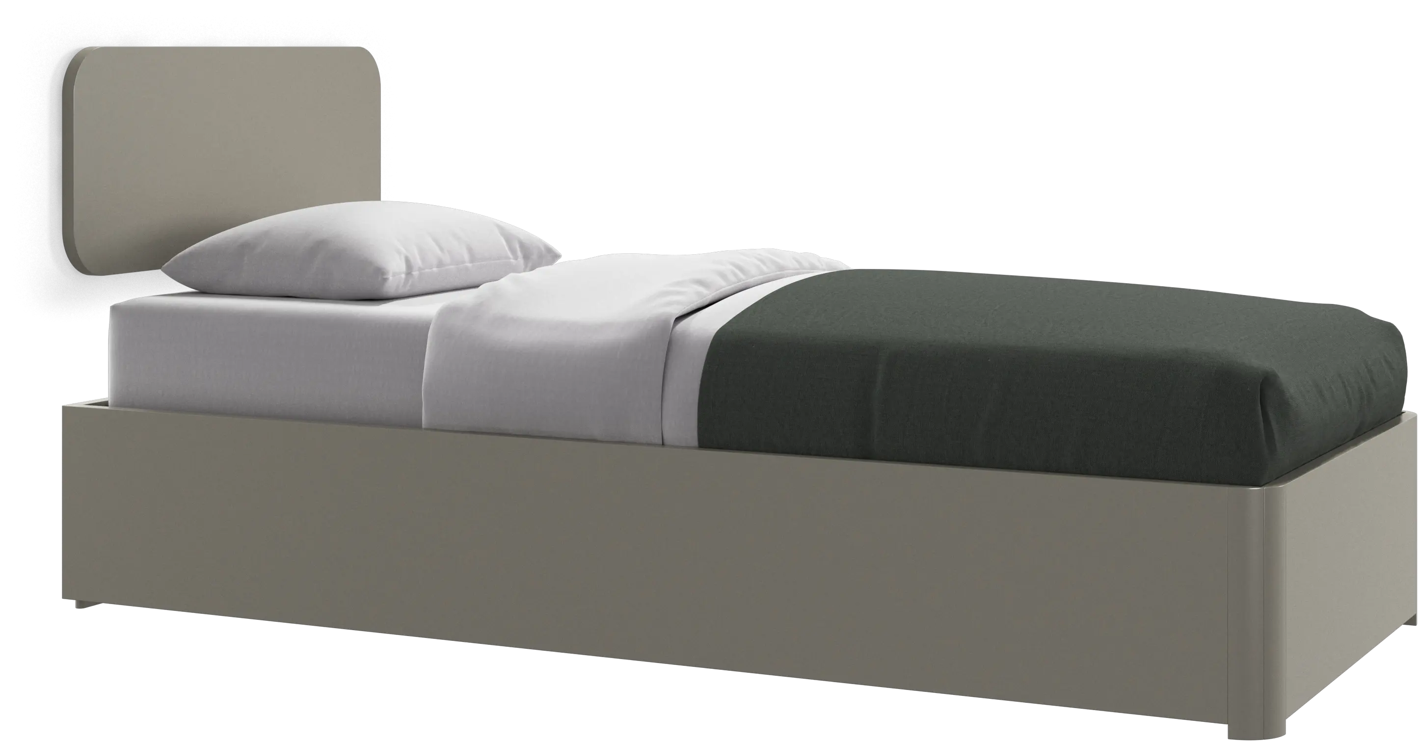 Element cama, cabecero montado en la pared, con láminas, excl. colchón