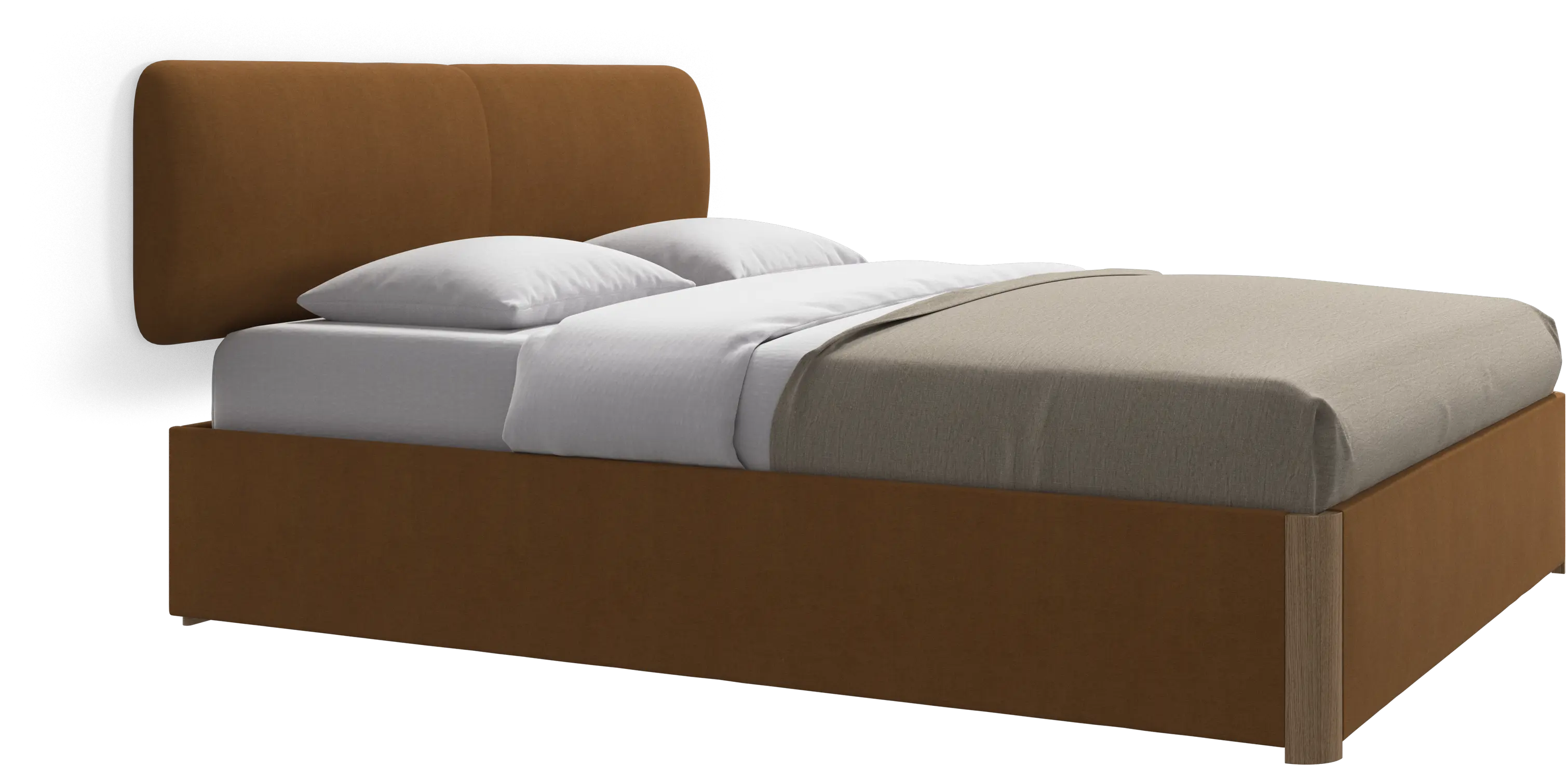 Element bed, wall-mounted headboard, with slats, excl. mattress