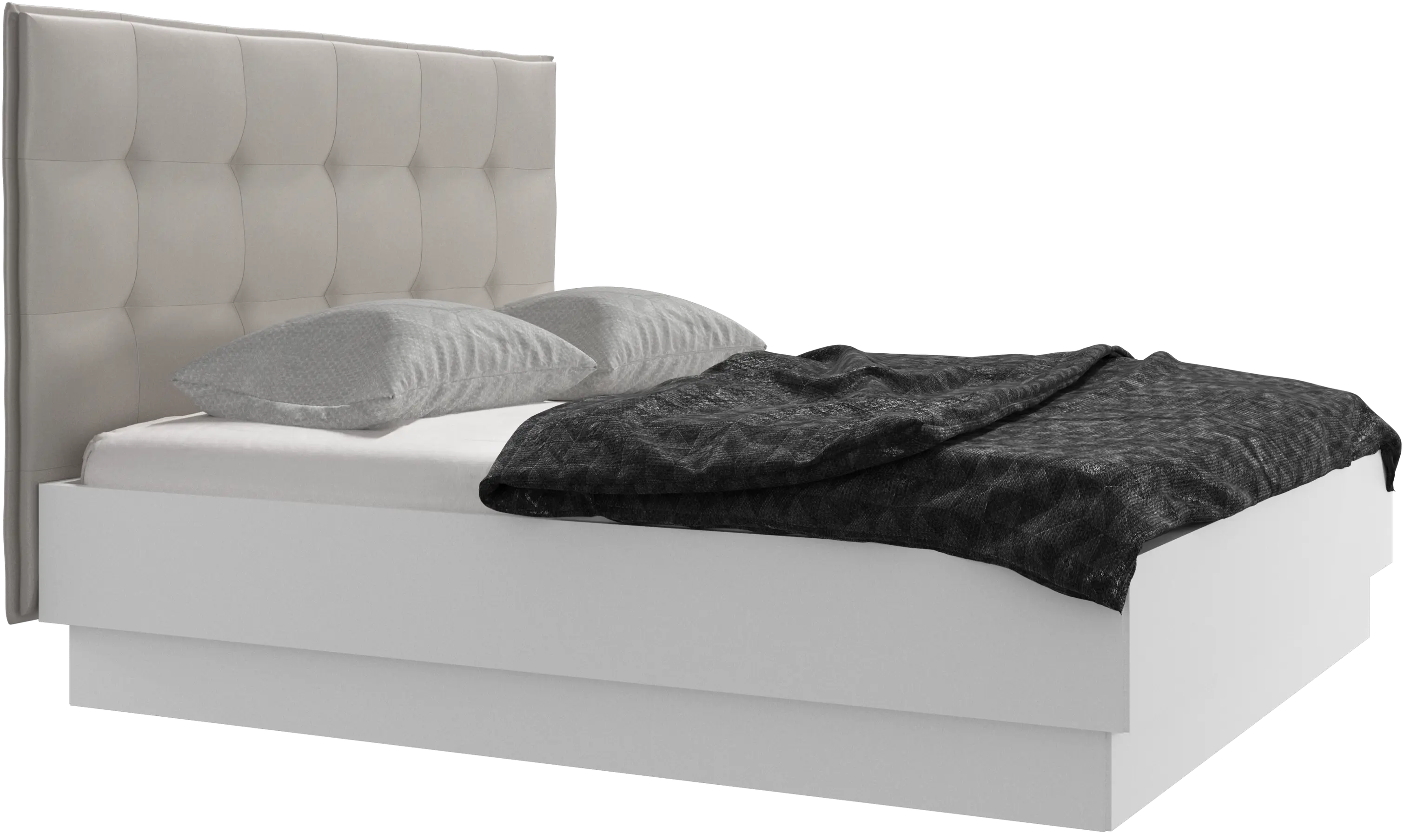 Lugano storage bed with lift-up frame and slats, excl. mattress