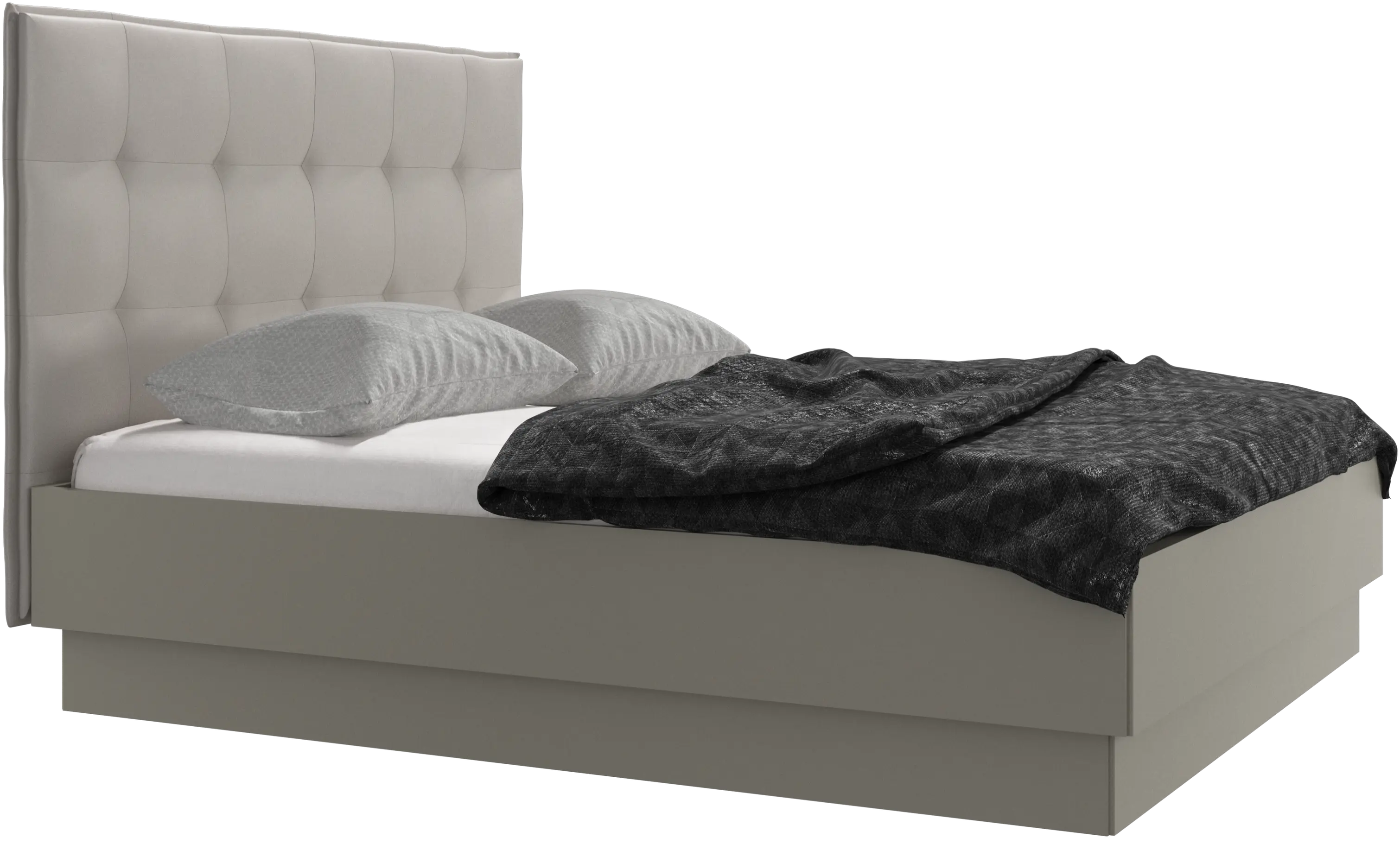 Lugano storage bed with lift-up frame and slats, excl. mattress
