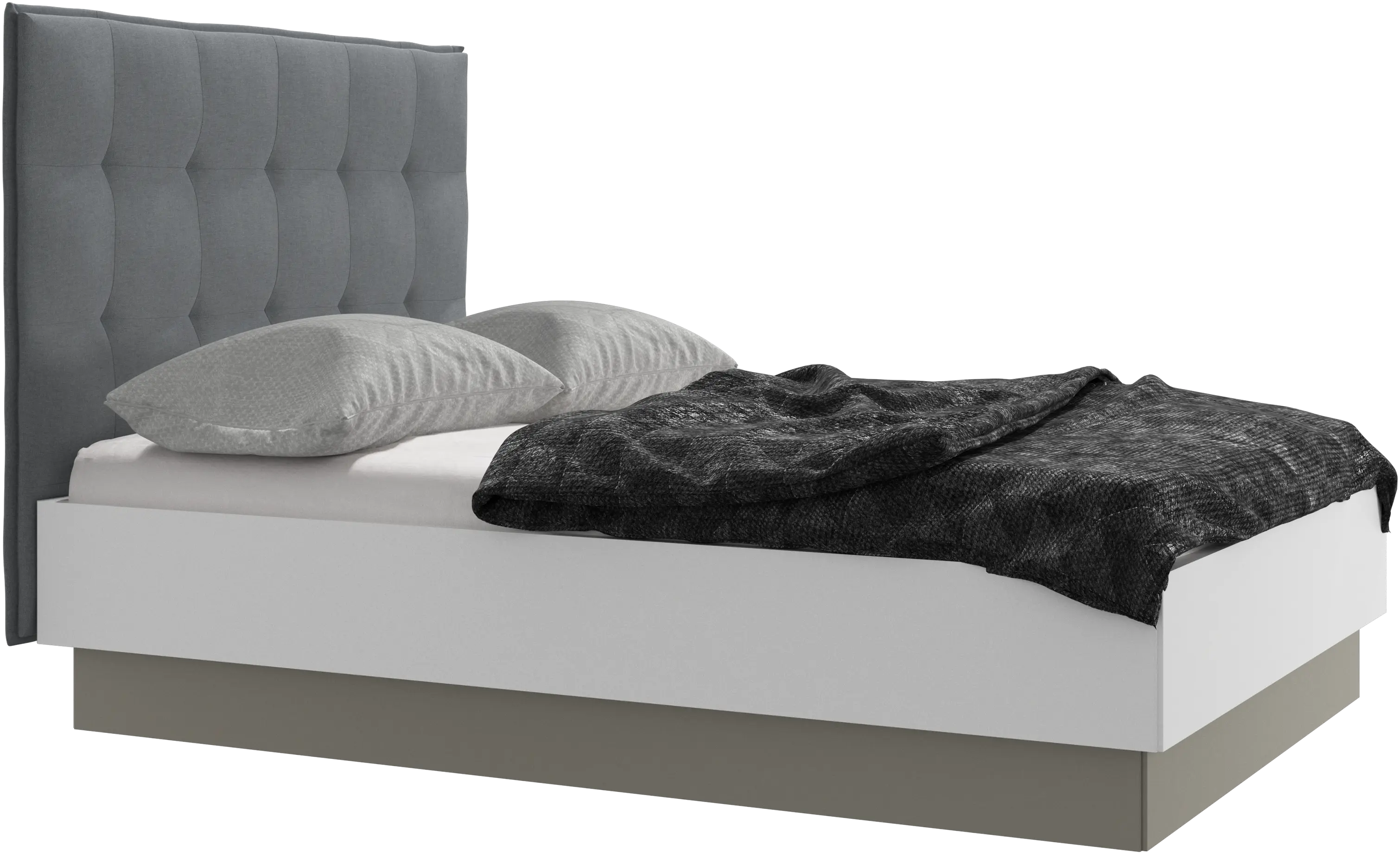Lugano storage bed with lift-up frame and slats, excl. mattress