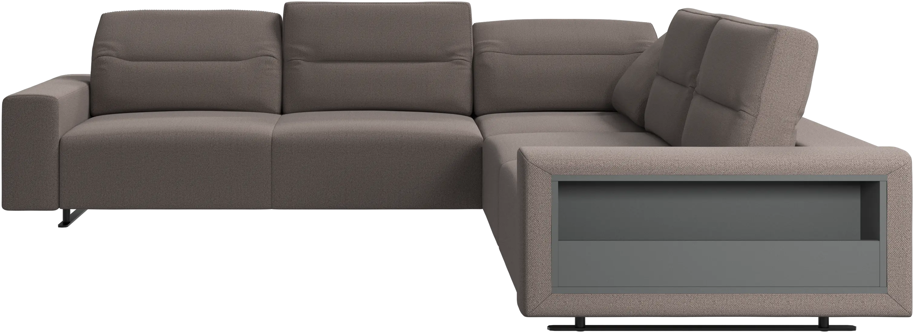 Hampton corner sofa with adjustable back and storage