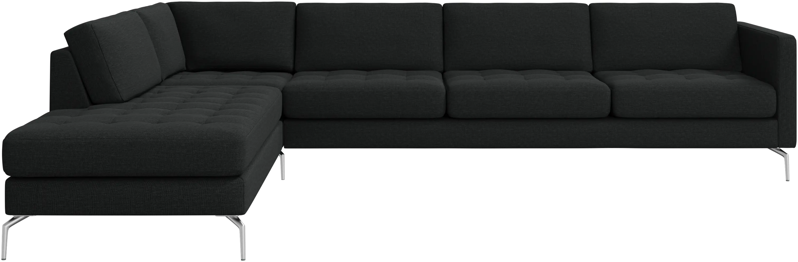 Osaka corner sofa with lounging unit, tufted seat