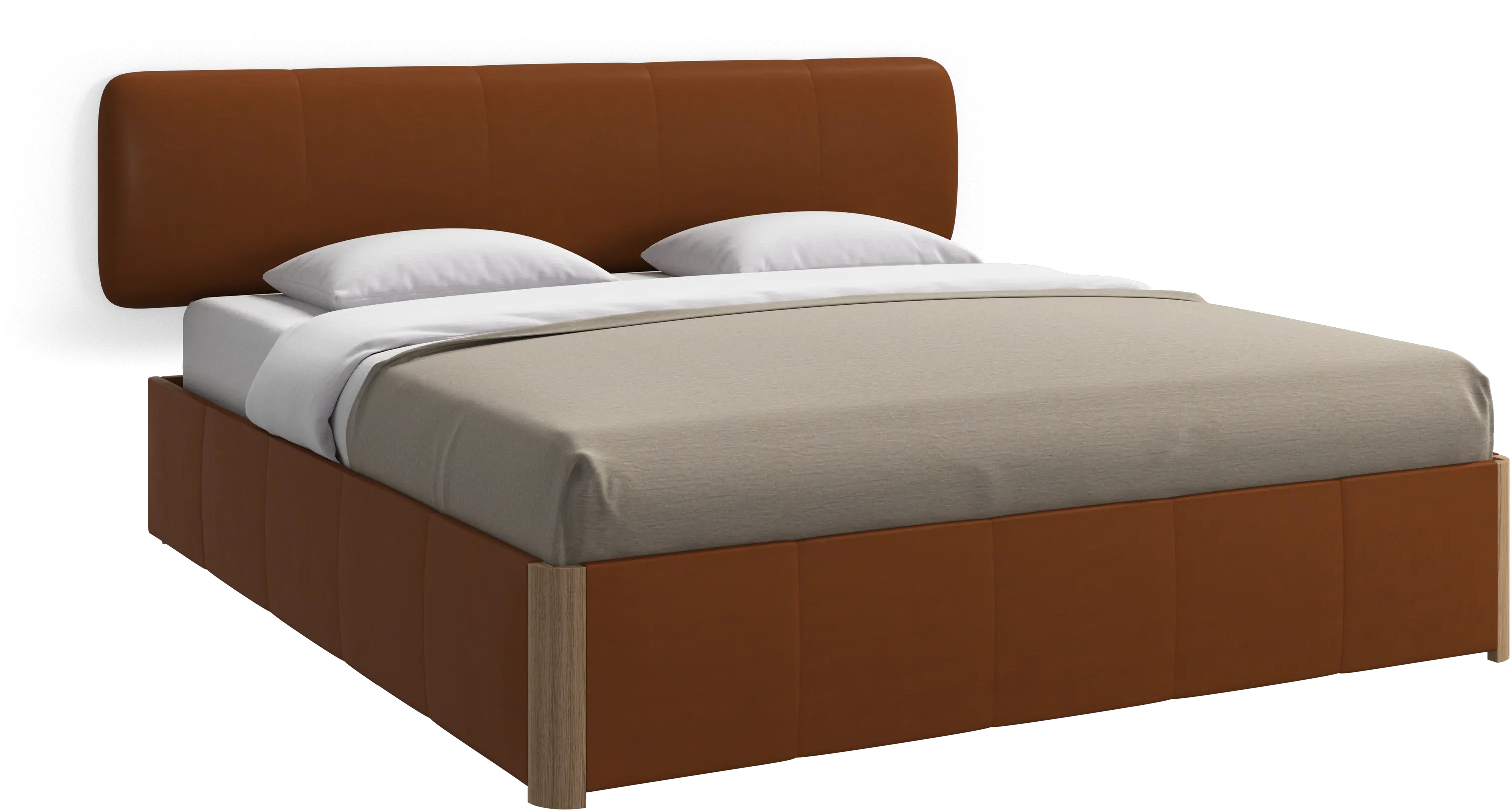 Element bed, wall-mounted headboard, with slats, excl. mattress