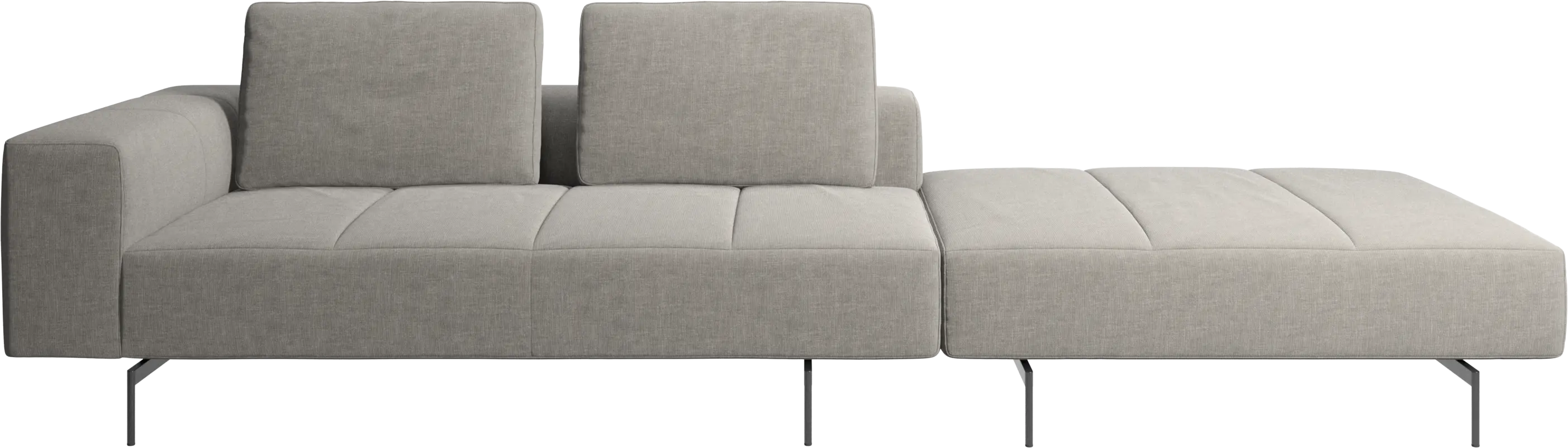 Amsterdam sofa with footstool on right side