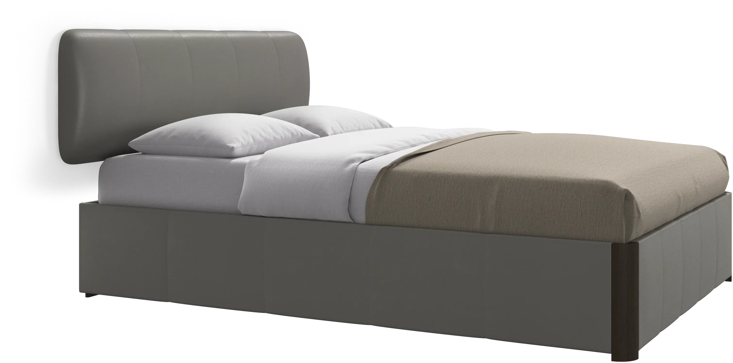 Element bed, wall-mounted headboard, with slats, excl. mattress