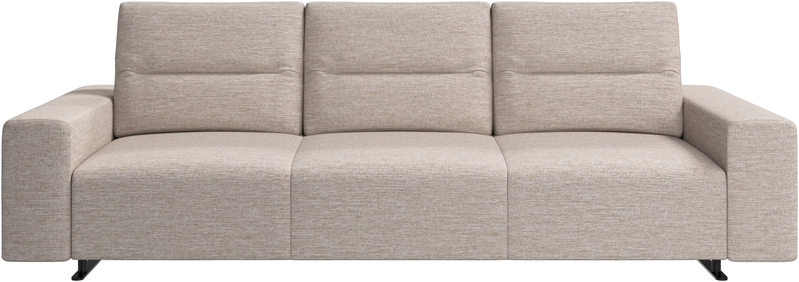 Hampton sofa with adjustable back and storage on the right side