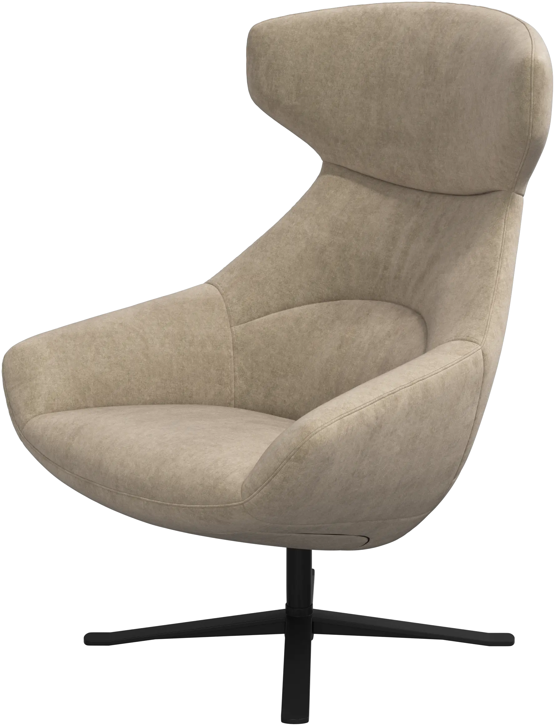 Porto chair with reclining back function and swivel base