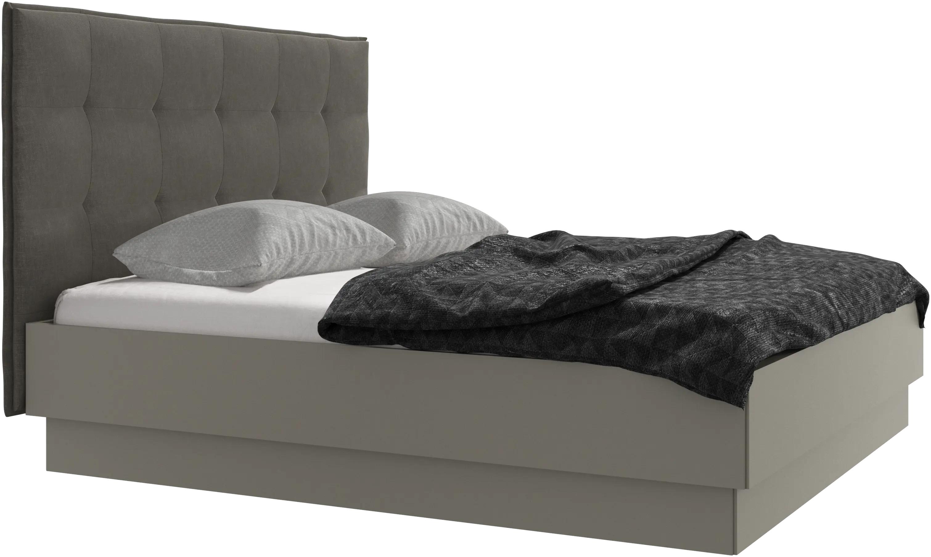 Lugano storage bed with lift-up frame and slats, excl. mattress