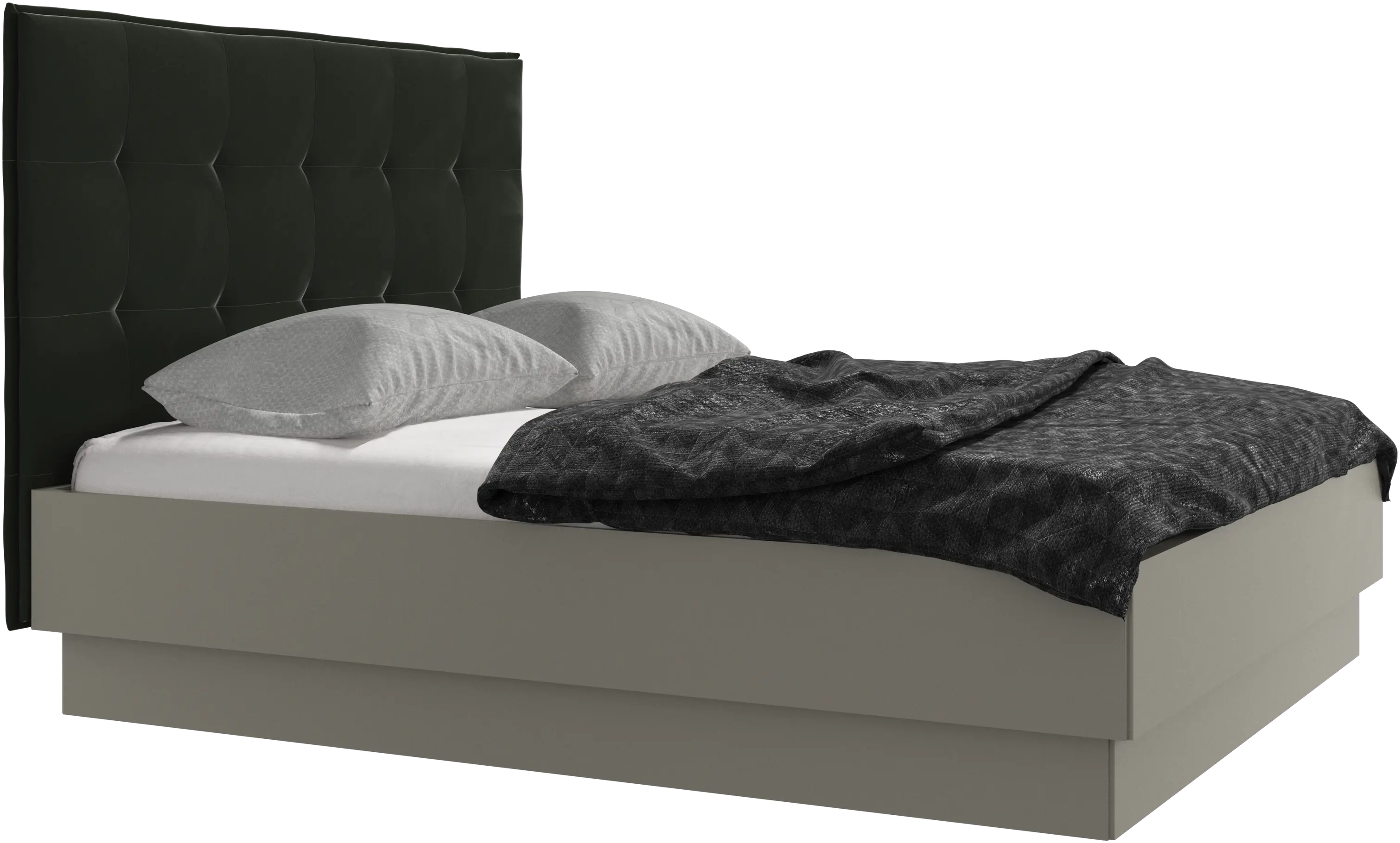 Lugano storage bed with lift-up frame and slats, excl. mattress