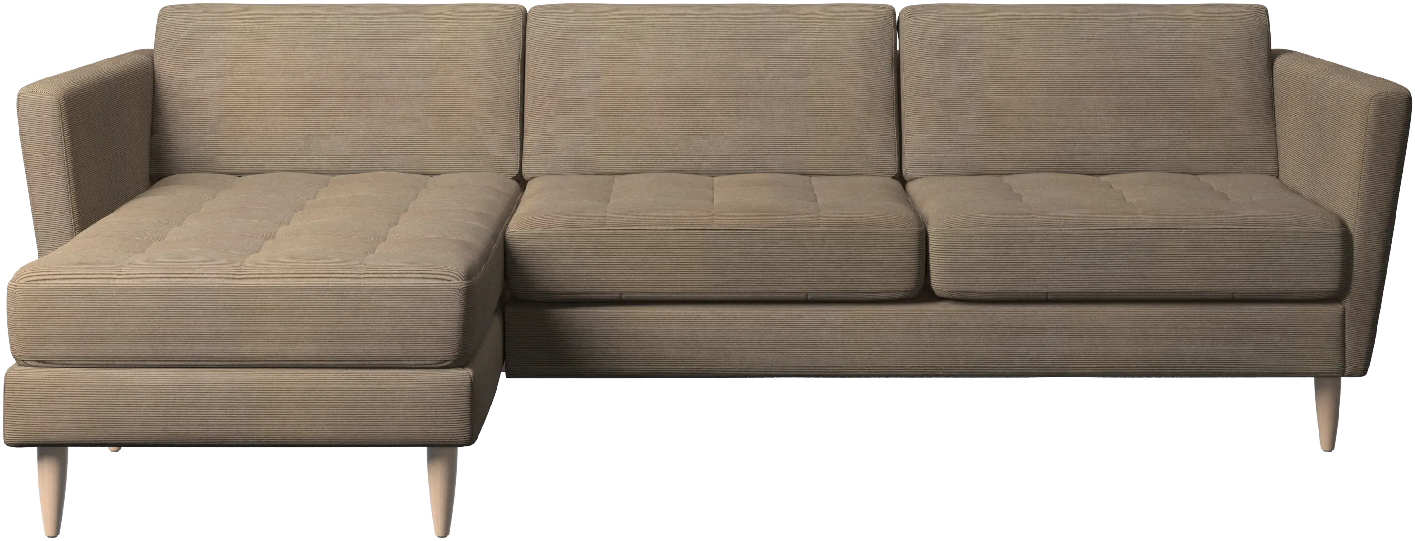 Osaka sofa with resting unit, tufted seat