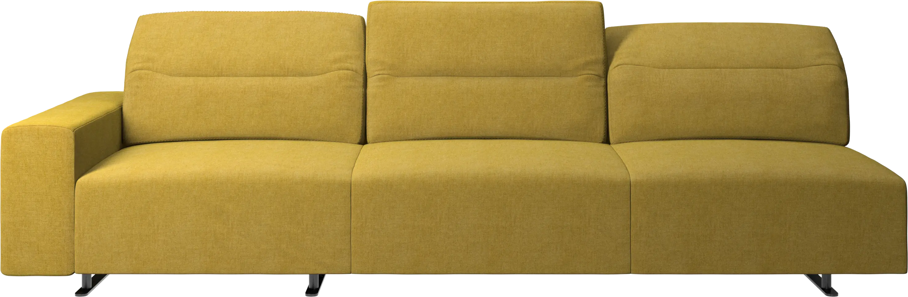 Hampton sofa with adjustable back and storage on the left side