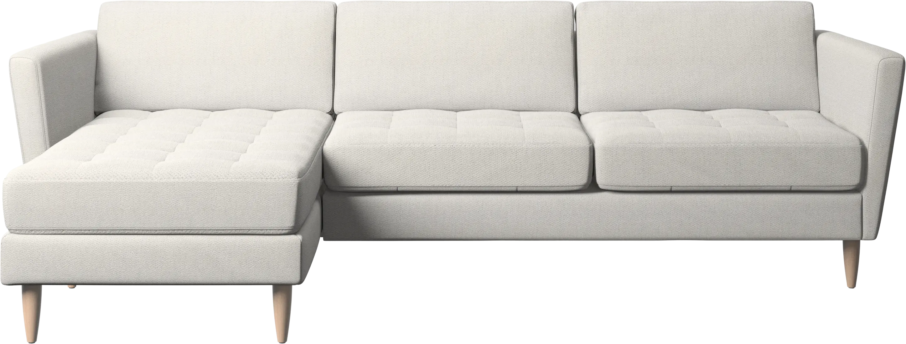 Sofas Sofá Osaka com módulo chaise-longue, assento tufado
