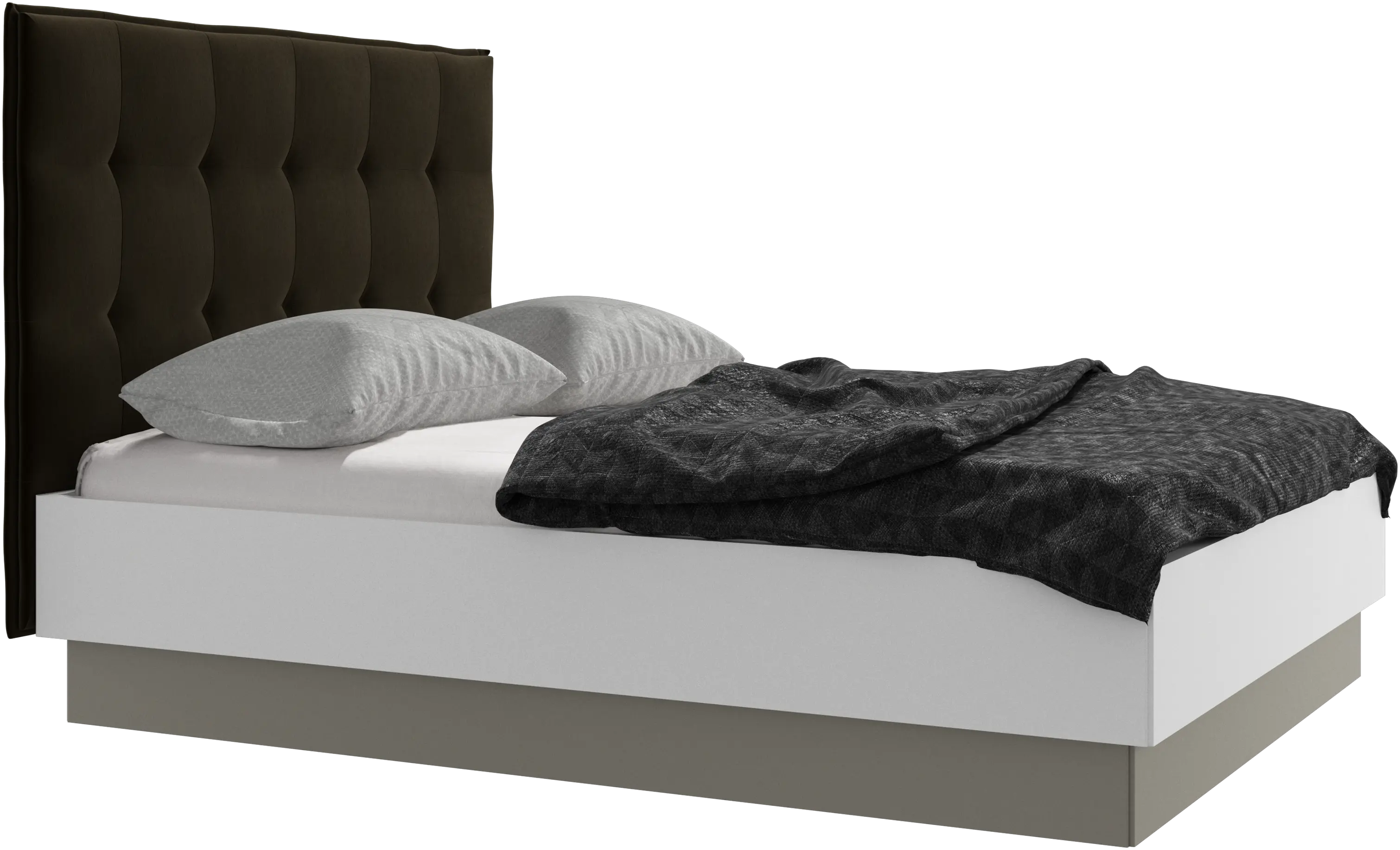 Lugano storage bed with lift-up frame and slats, excl. mattress