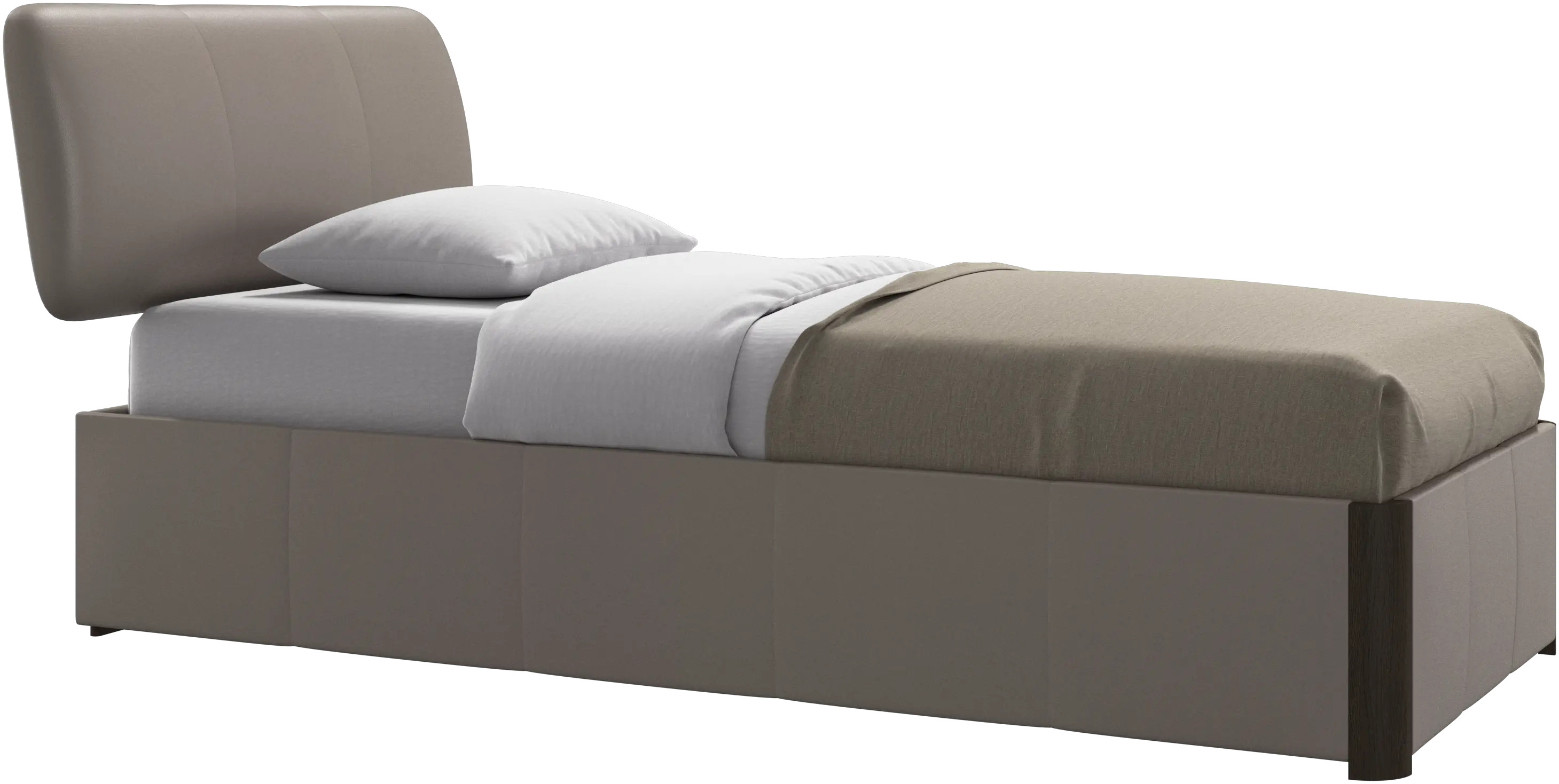 Element bed, bedgemonteerd hoofdbord, met latten en opbergoplossing, excl. matras