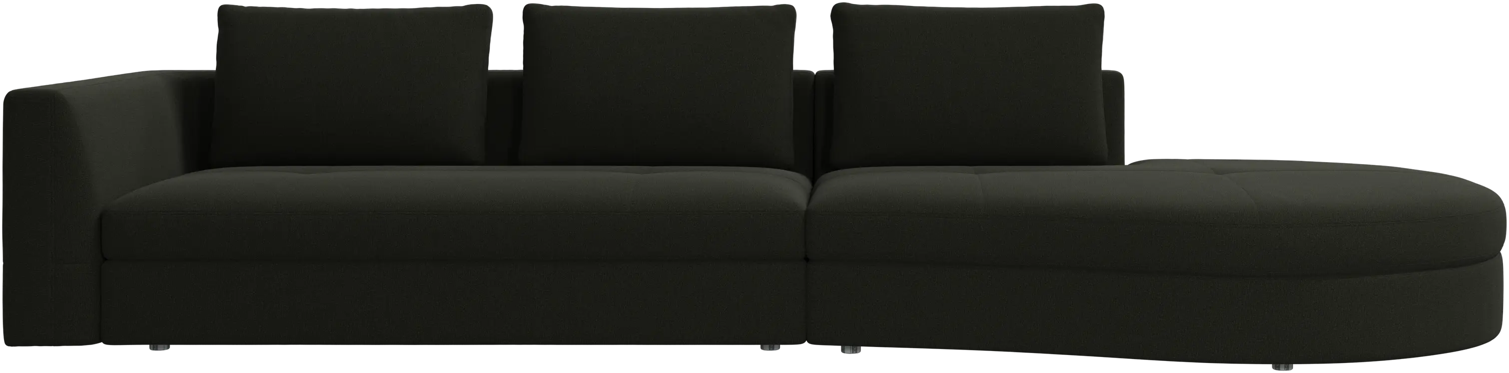 Bergamo sofa with round lounging unit,right
